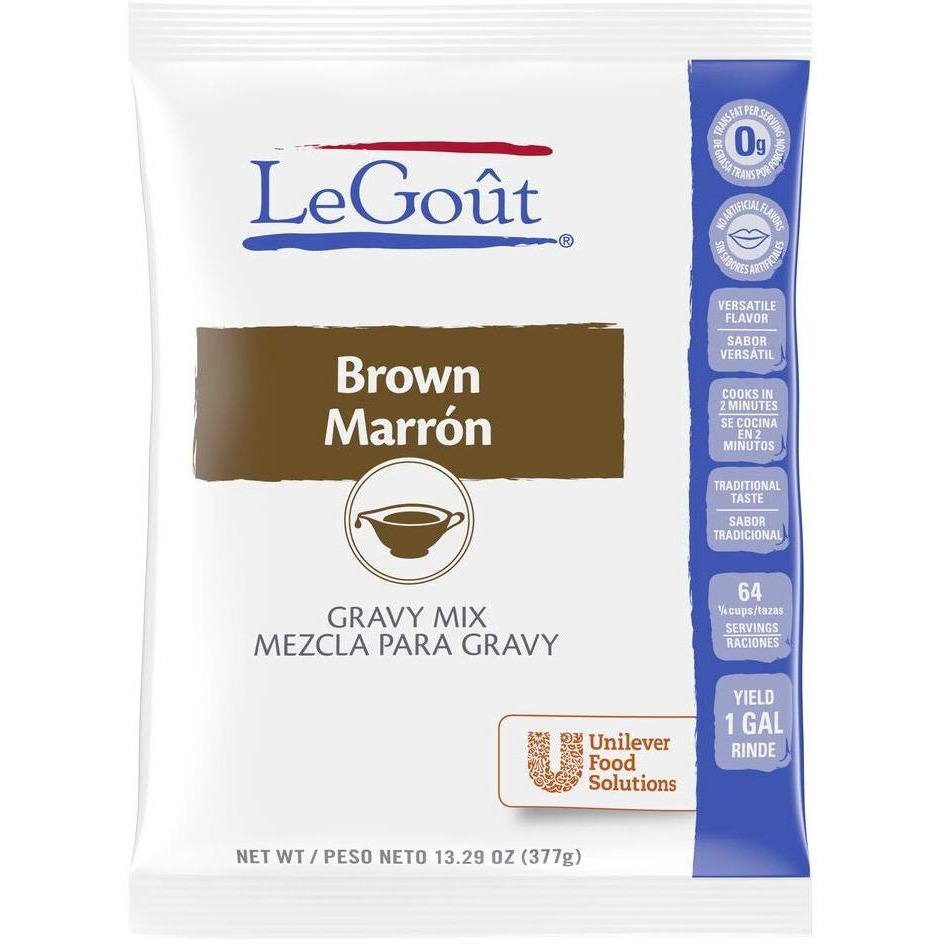 Legout Brown Instant Gravy Mix 0G Trans Fat, 13.29 Oz, Pack Of 8
