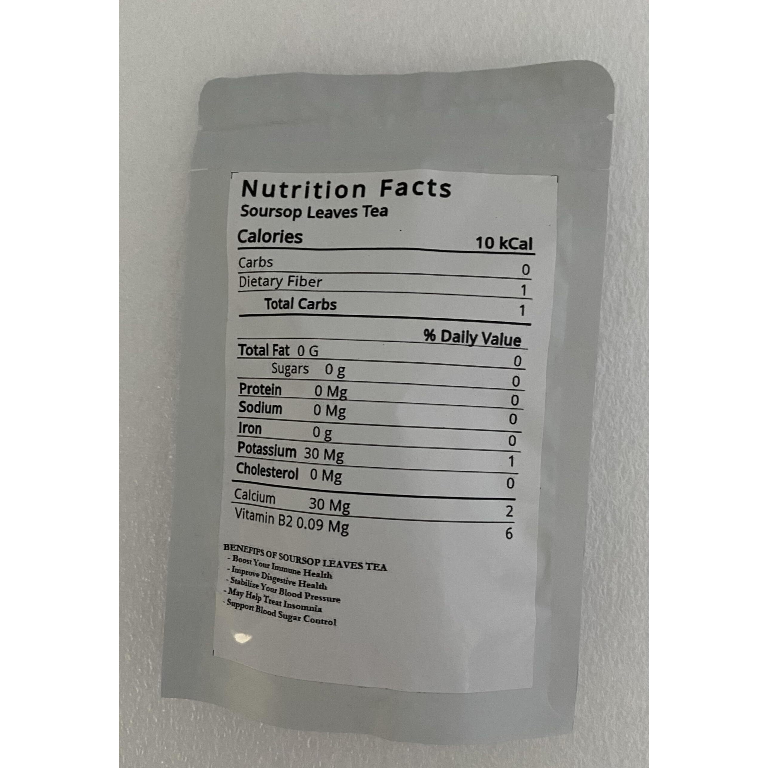 Organic Soursop Graviola Leaves Tea Pack Of 30 Bags 1.5G/Bag