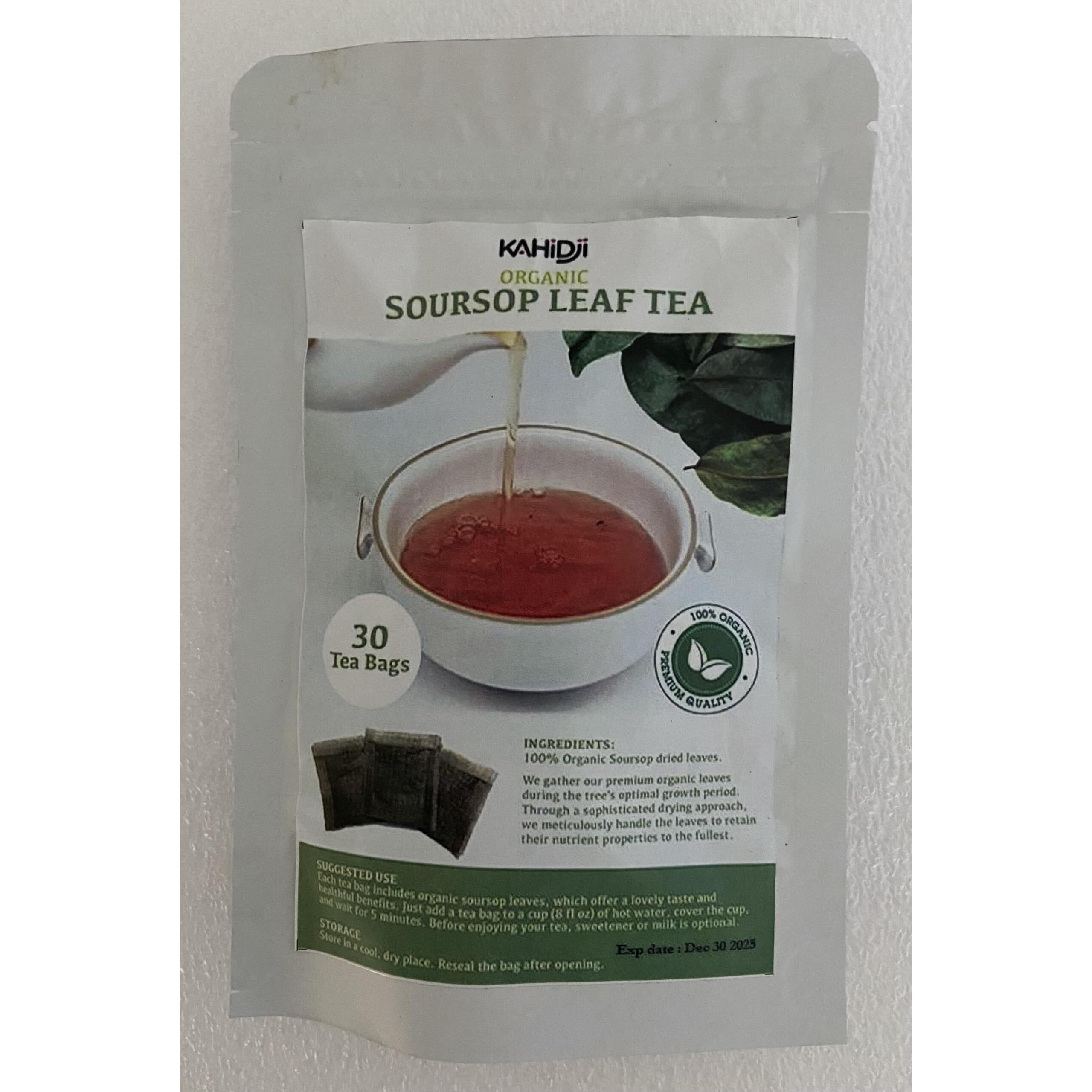 Organic Soursop Graviola Leaves Tea Pack Of 30 Bags 1.5G/Bag