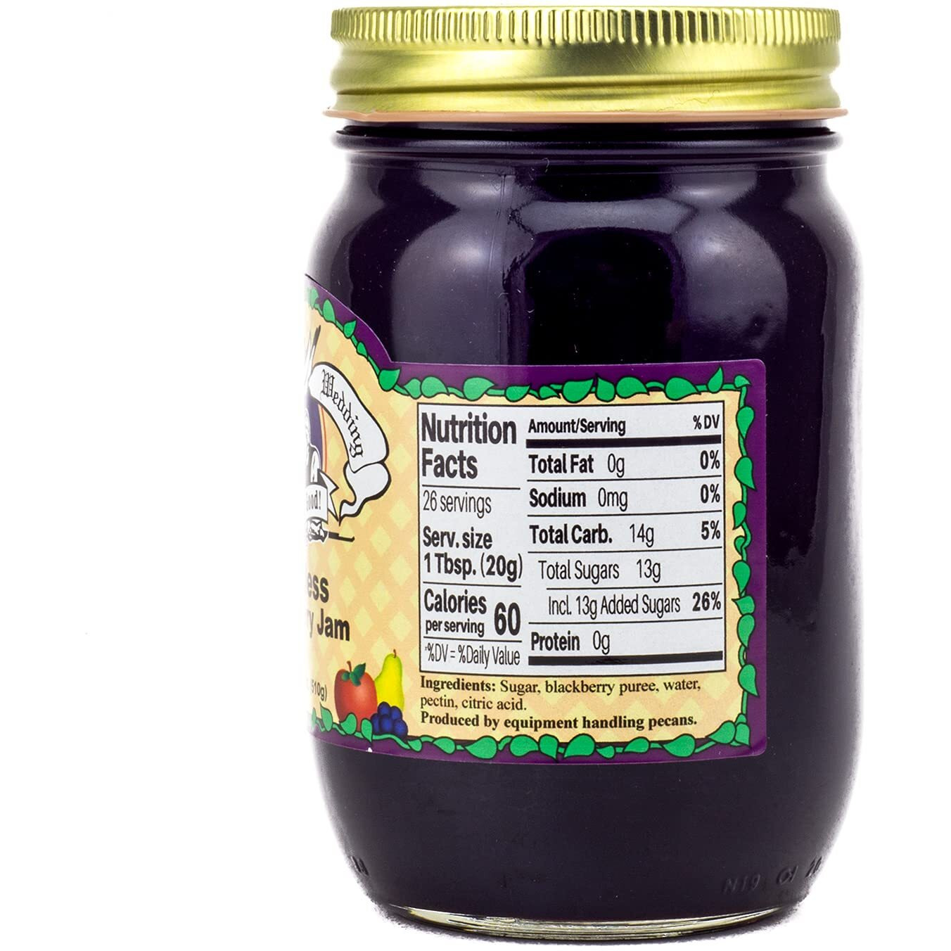 Amish Wedding Seedless Blackberry Jam 18Oz (Pack Of 2)