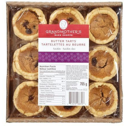 Grandmother's Bake Shoppe Raisin Butter Tarts, 765G/27Oz., {Imported From Canada}