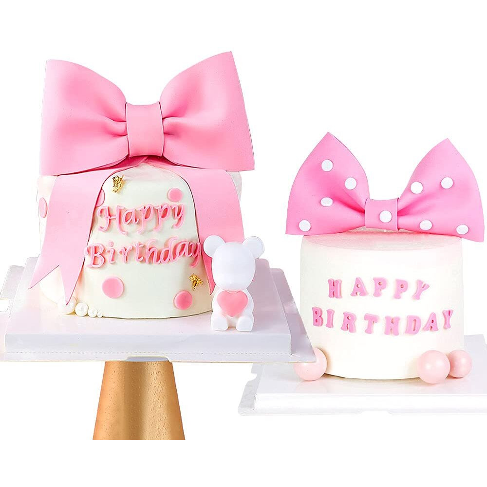 Pink Bow Cake Topper Bow Cake Decoration Baby Girl Cake Decoration Baby Shower Cake Topper For Girl Eva