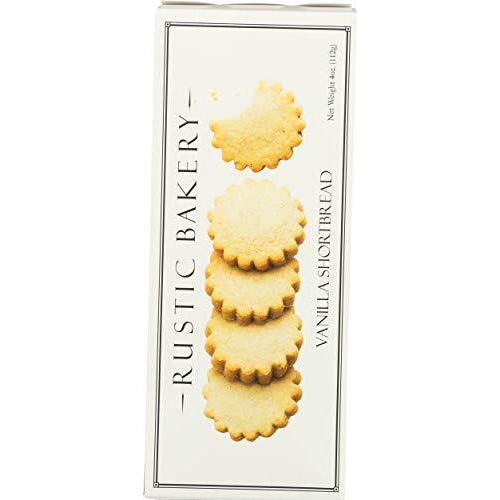 Rustic Bakery Handmade Cookies, Tahitian Vanilla Bean Shortbread, 4 Oz