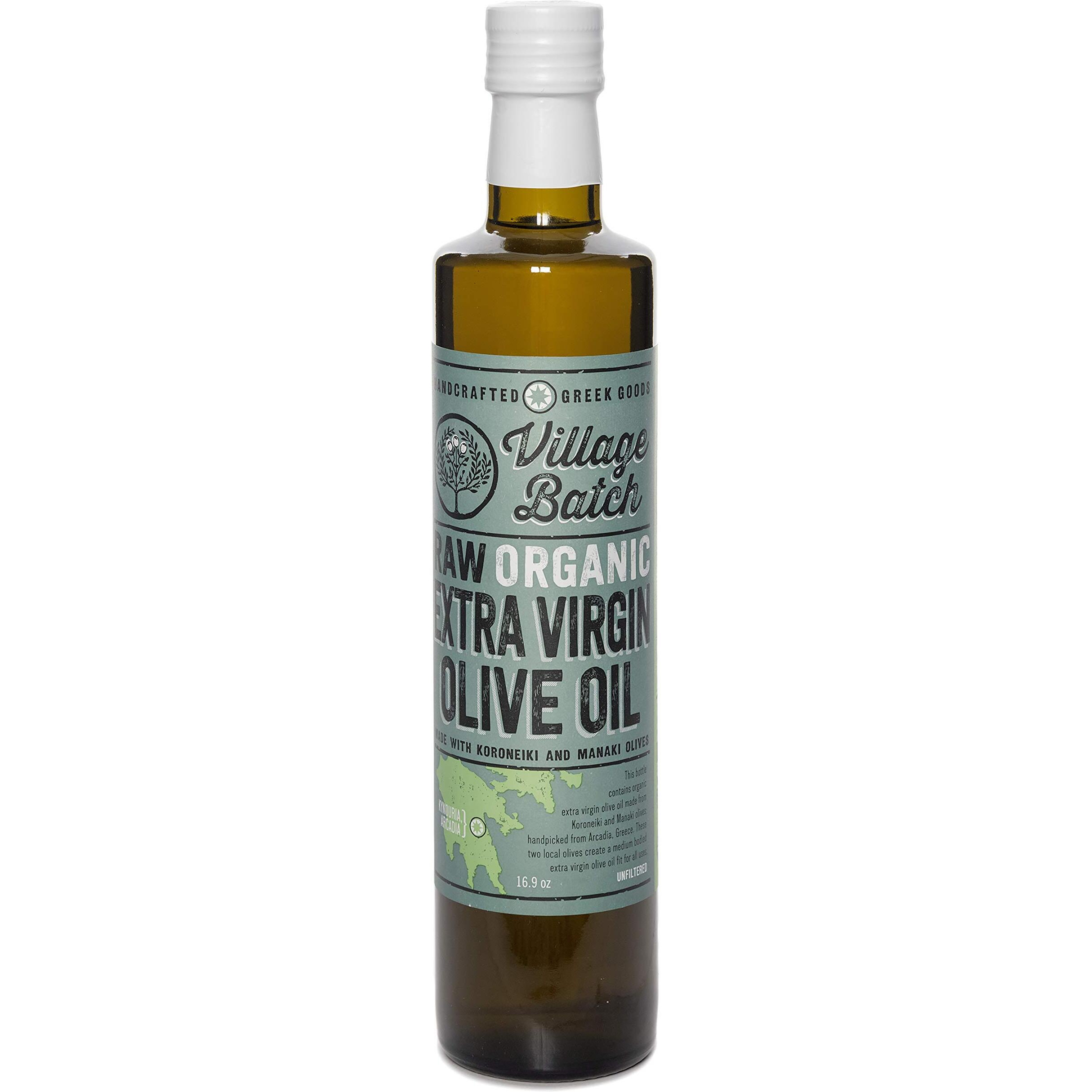 Village Batch - Award Winners - Koroneiki Olive Oil Greek Olive Oil Organic Cold Pressed Olive Oil Extra Virgin Olive Oil High In Polyphenols - Aceite De Oliva Extra Virgen - Olive Oil For Cooking Oil