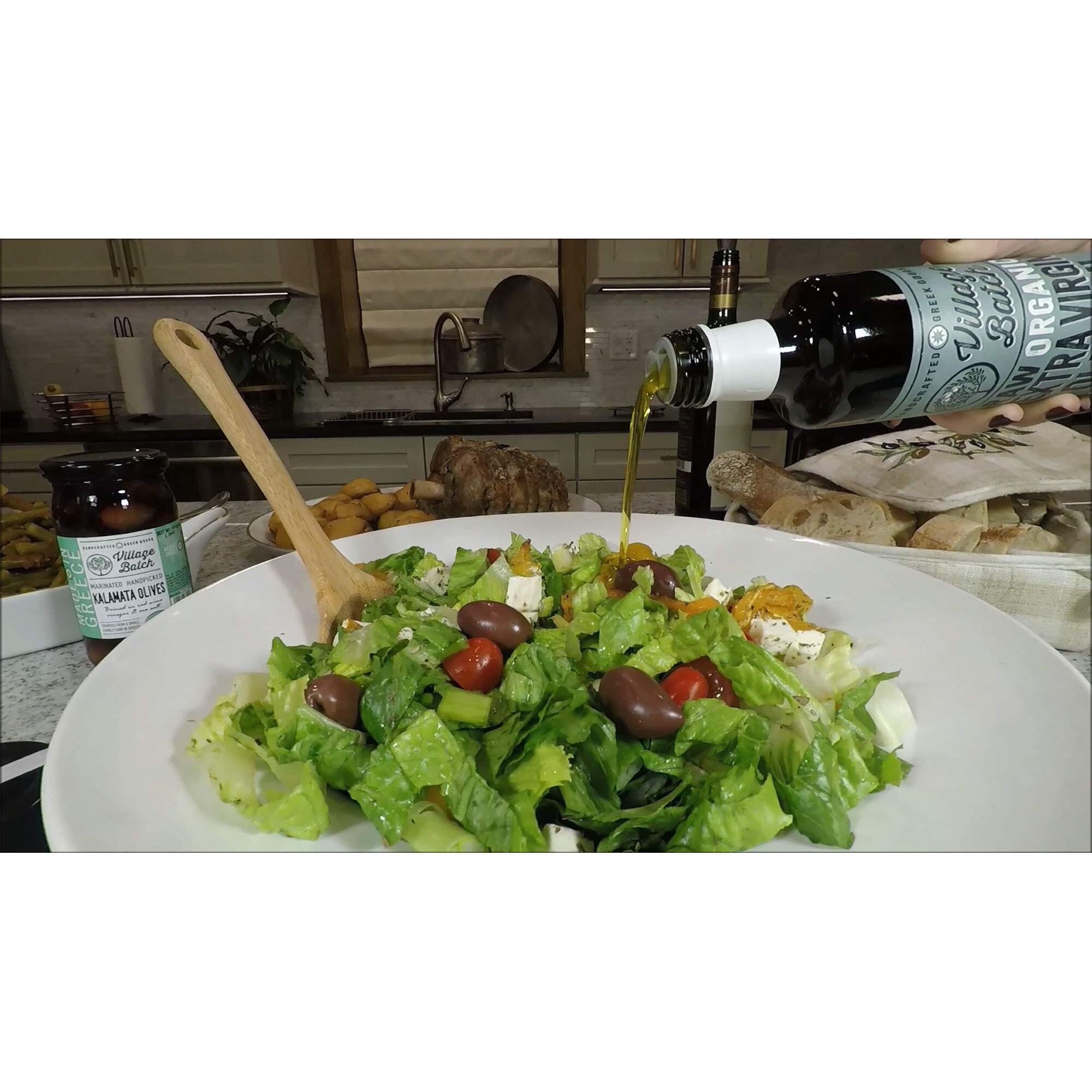 Village Batch - Award Winners - Koroneiki Olive Oil Greek Olive Oil Organic Cold Pressed Olive Oil Extra Virgin Olive Oil High In Polyphenols - Aceite De Oliva Extra Virgen - Olive Oil For Cooking Oil