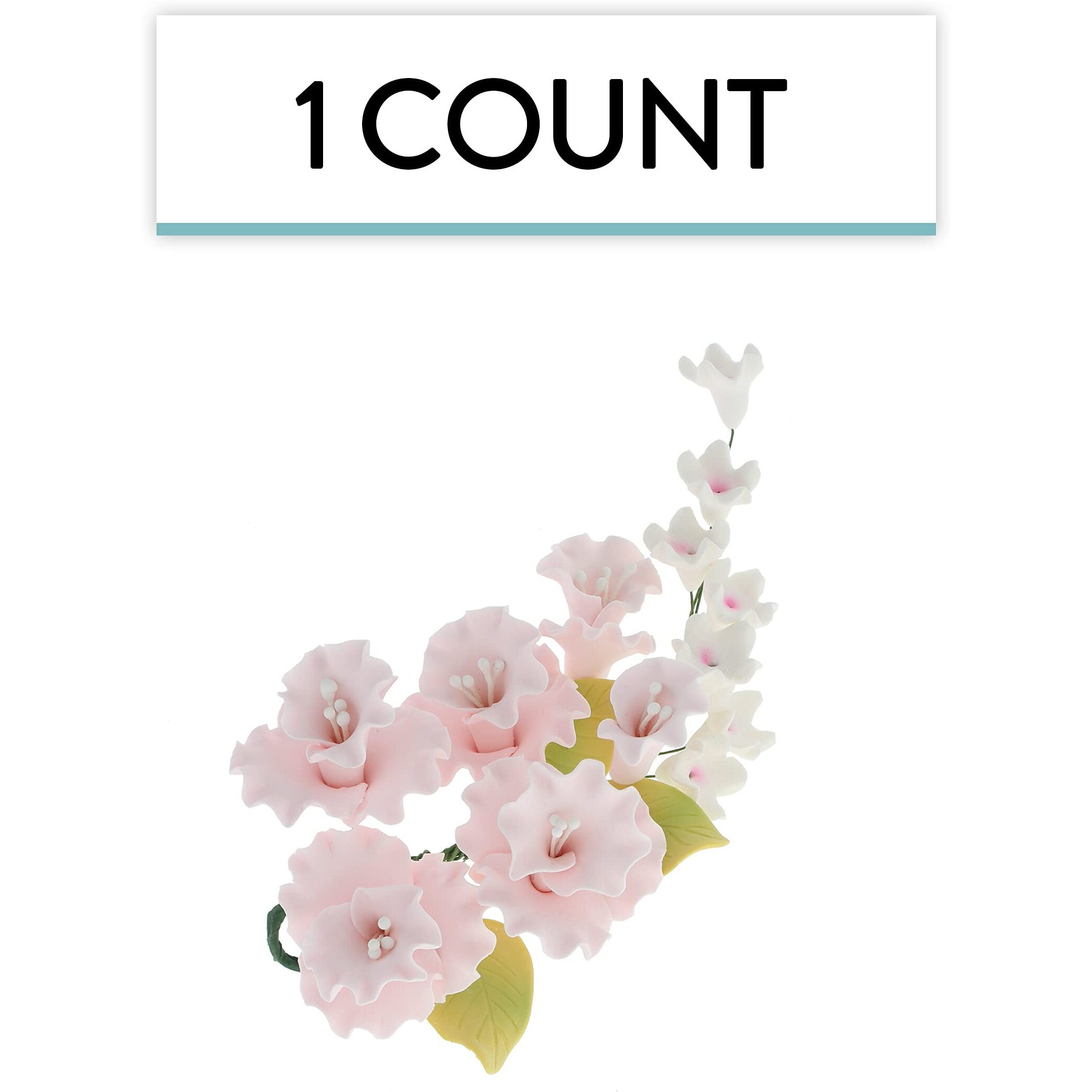 Global Sugar Art Blossom Sugar Cake Flowers Spray, Pink, 1 Count By Chef Alan Tetreault