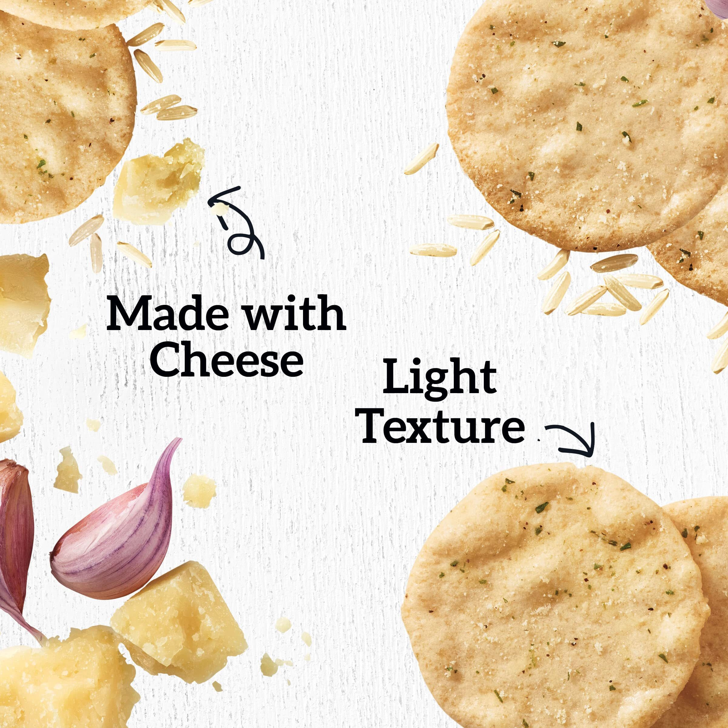 Good Thins Parmesan & Garlic Rice & Cheese Snacks Gluten Free Crackers, 3.5 Oz