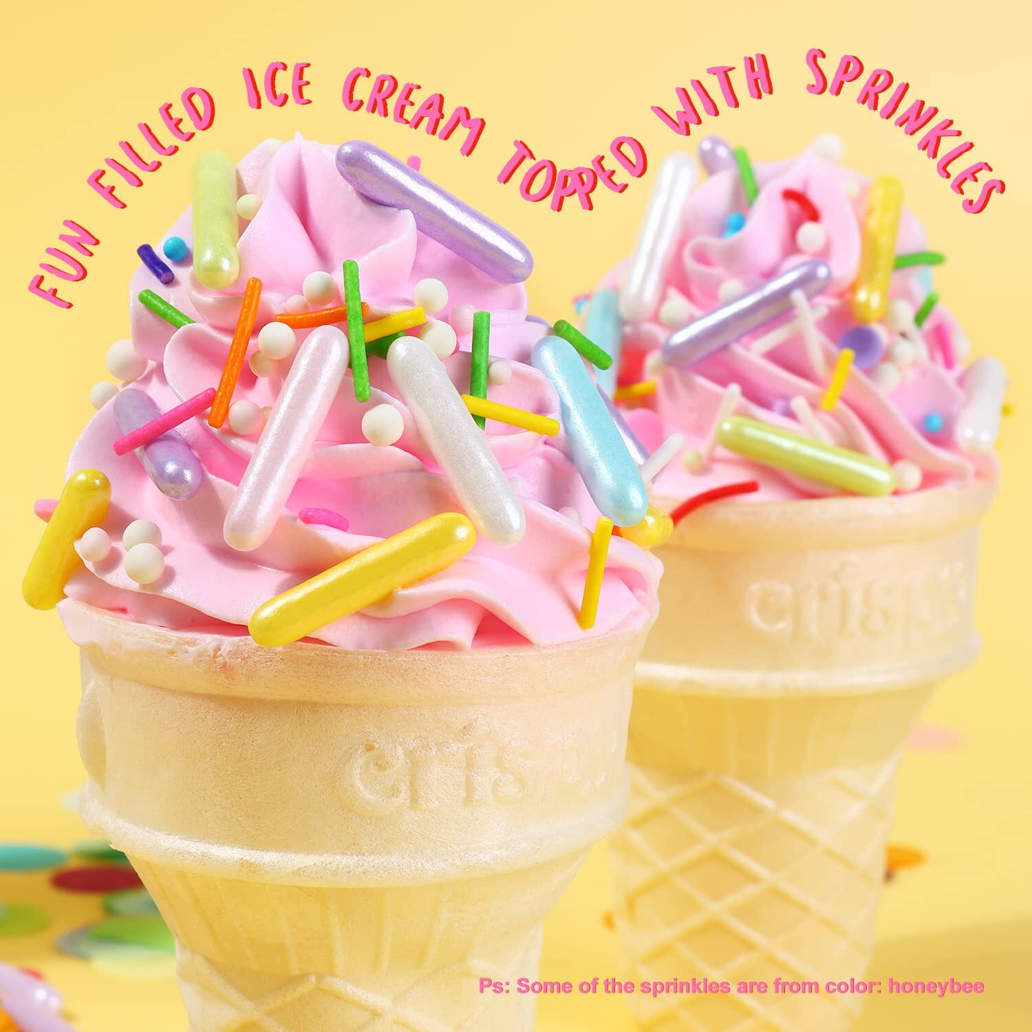 Sprinkles For Cake Decorating 4.2 Ounce Edible Sprinkles For Cookie Decorating, Cupcake Topper, Ice Cream, Candy, Chocolate, Parties (Sugar Rods)