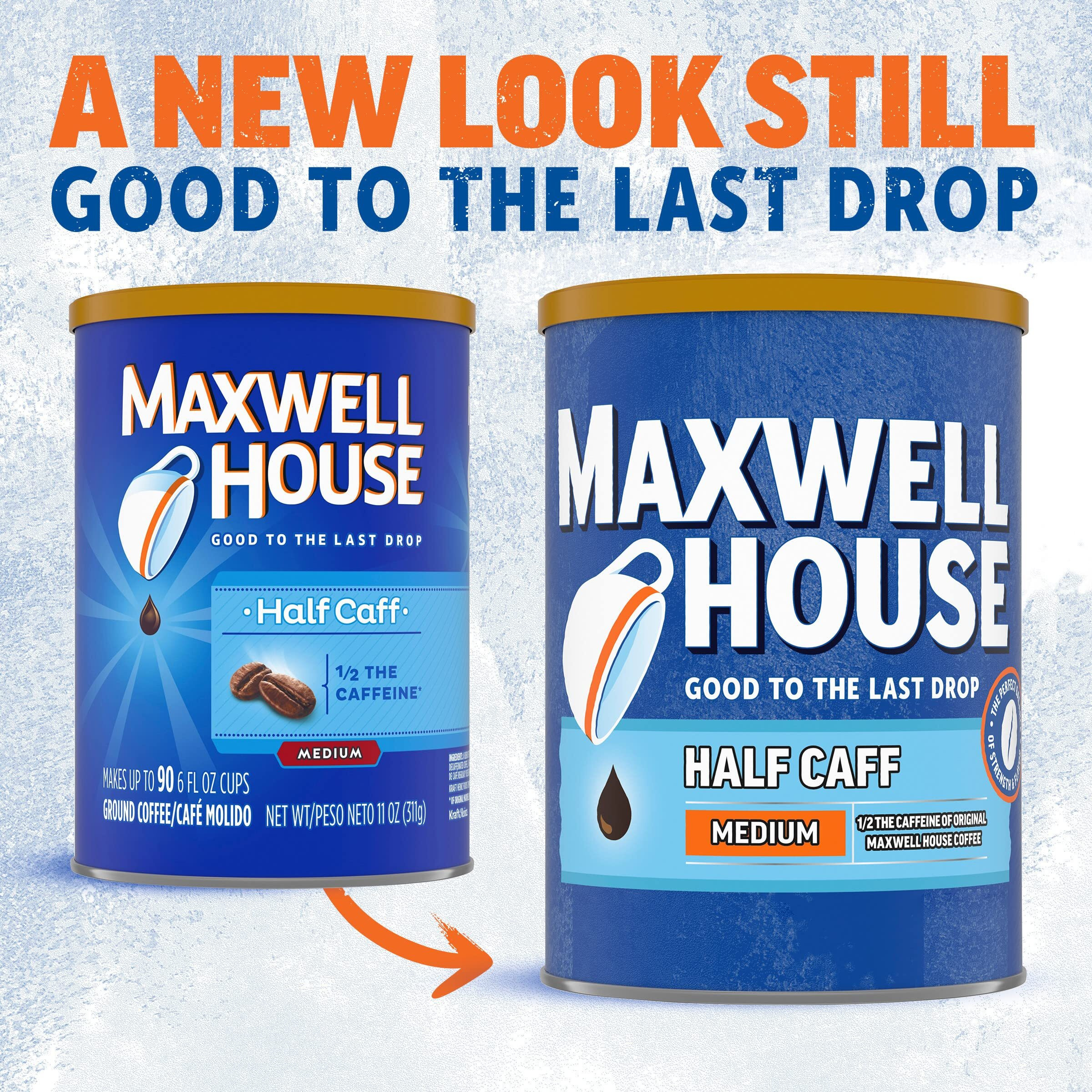 Maxwell House Half Caff Ground Coffee (11 Oz Canister)