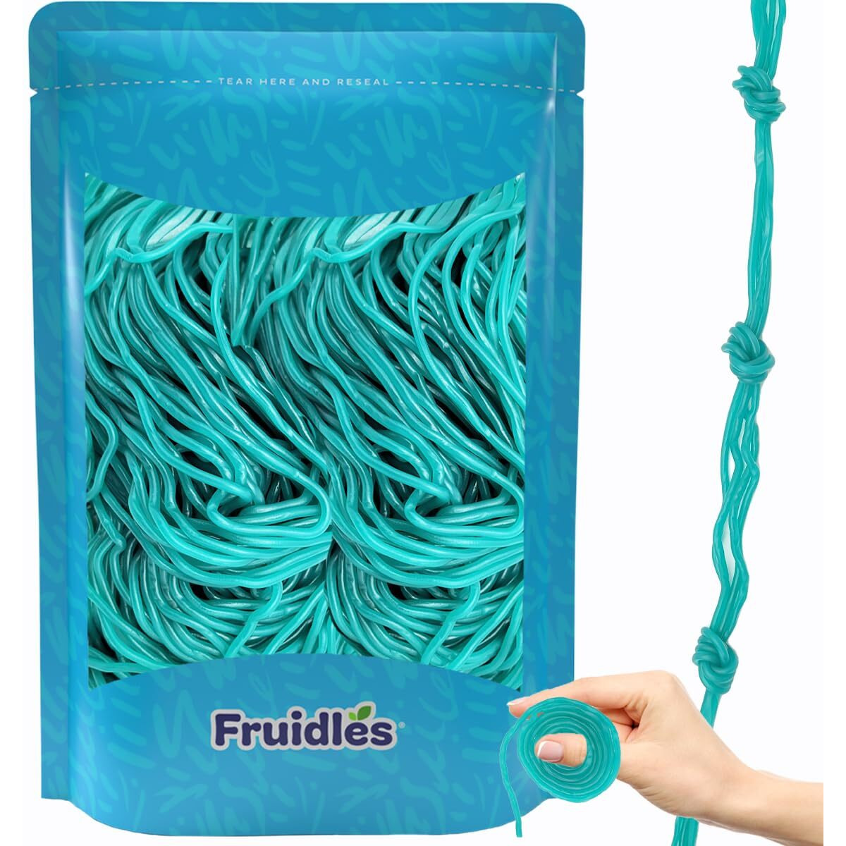 Blue Raspberry Licorice Laces, Licorice Rope Gummies Candy For Parties, Birthdays, Events, And More (2 Pounds)