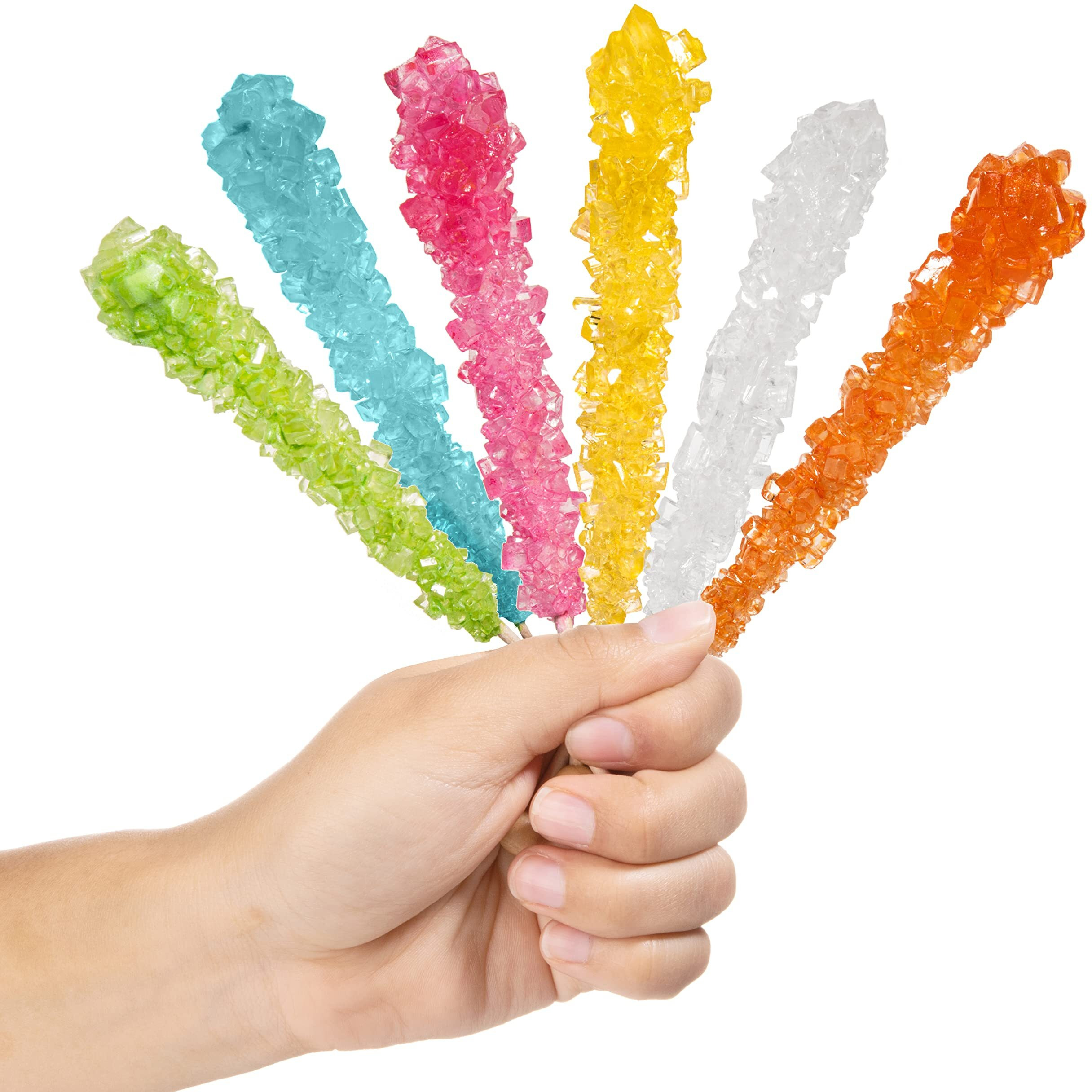 Candy Envy - Spring Rock Candy Sugar Sticks - Spring Pastel Colors - 18 Indiv. Wrapped