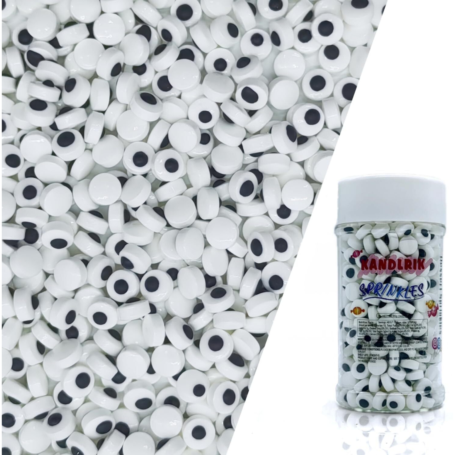 7Mm Mini Candy Eyes For Decorating Edible Candy Eyes Eyeballs Halloween Sprinkles For Cake Decorations, Baking, Ice Cream, Cookies, Cupcake Topper 3Oz