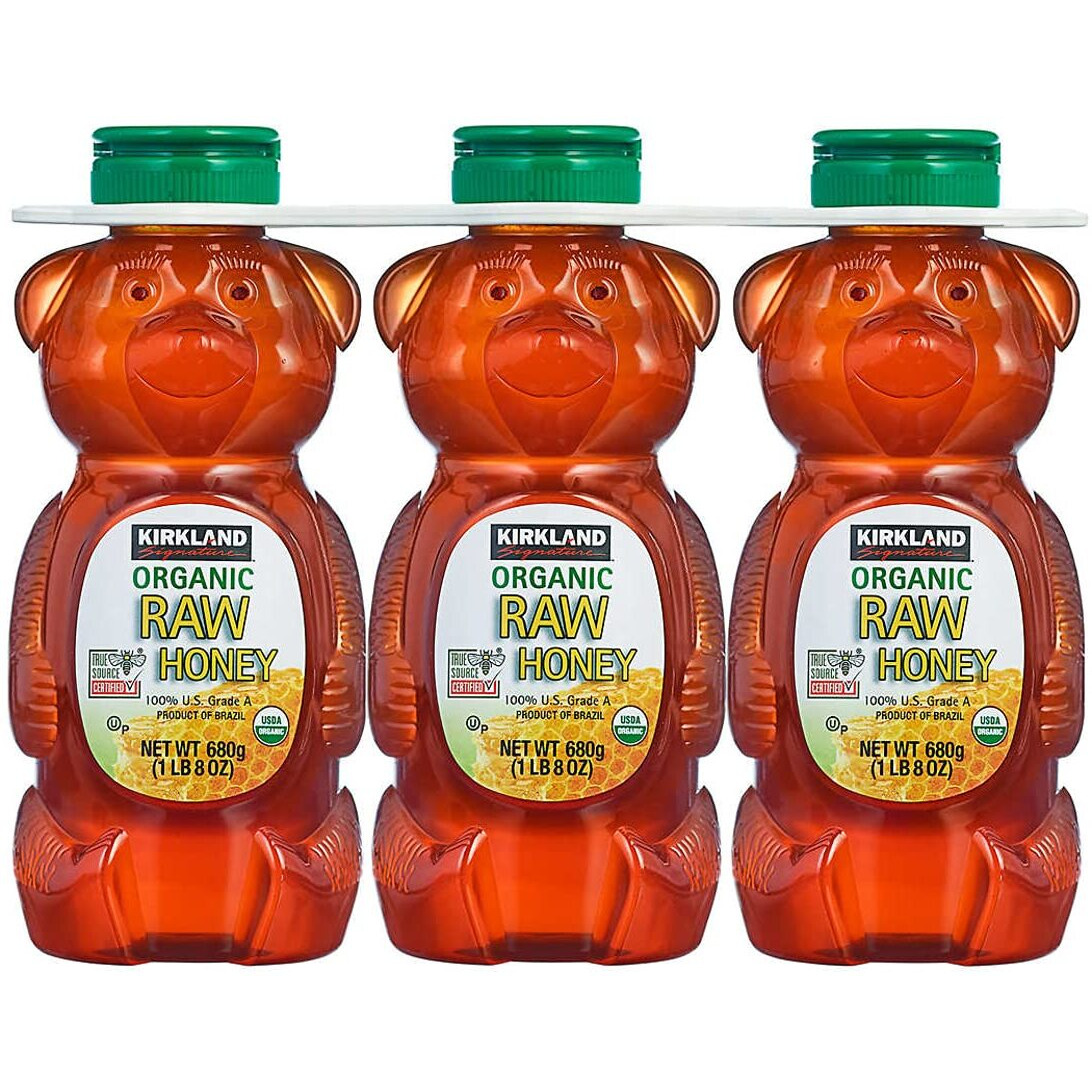 Kirkland Signature Organic Raw Honey Bear, 24 Oz, 3 Ct
