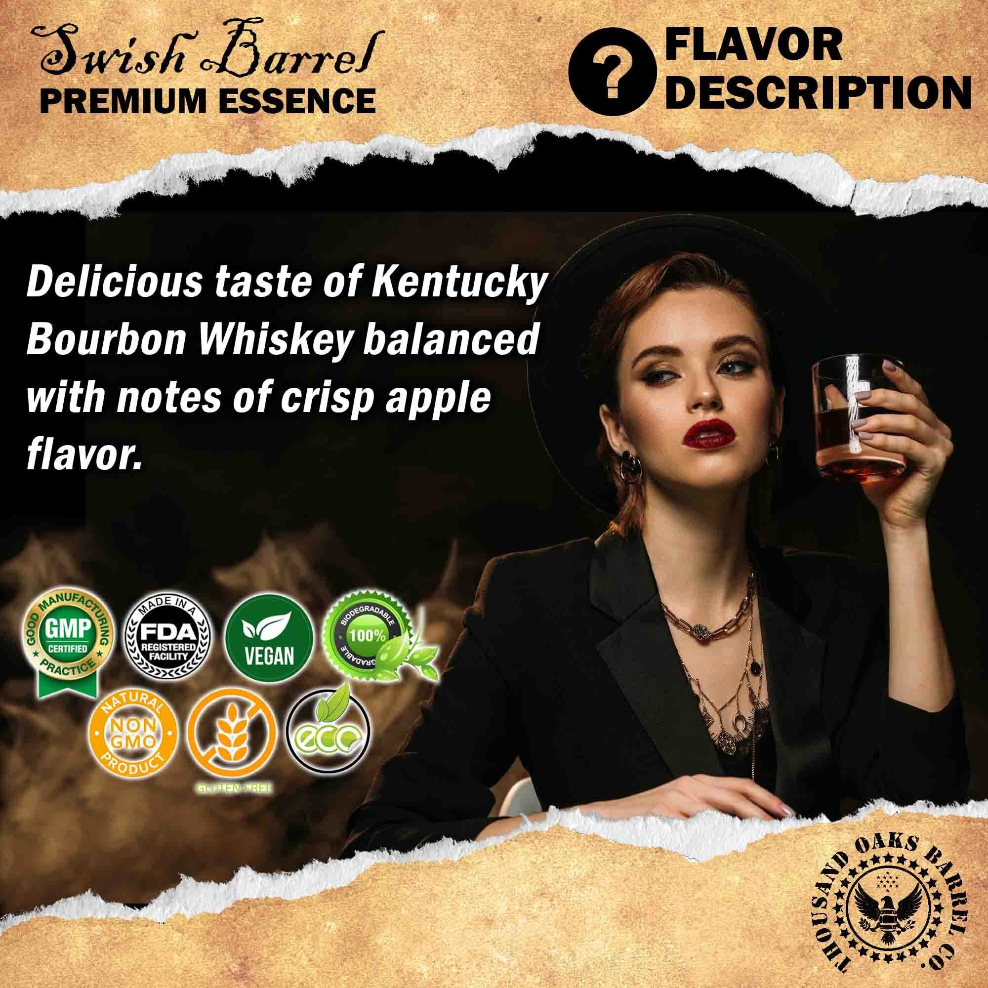 Apple Whiskey Essence | Bootleg Kit Refills | Thousand Oaks Barrel Co. | Gourmet Flavors For Whisky Sour Cocktails | Old Fashioned Mixers And Cooking | 5 X 20Ml .65Oz Packets
