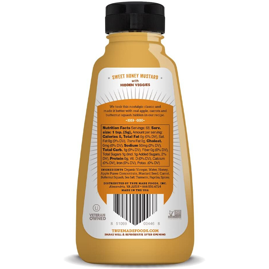True Made Foods Low Sugar Honey Mustard, Keto Friendly (12Oz, 3 Pack)