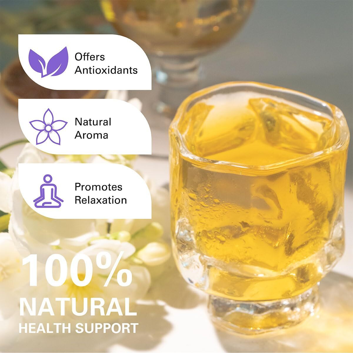 Wt Weetee Organic Jasmine Green Tea Loose Leaf, Usda Organic Green Tea Scented With Jasmine Blossoms, No Artificial Flavors, 16 Ounce, Great Natural Energy Source