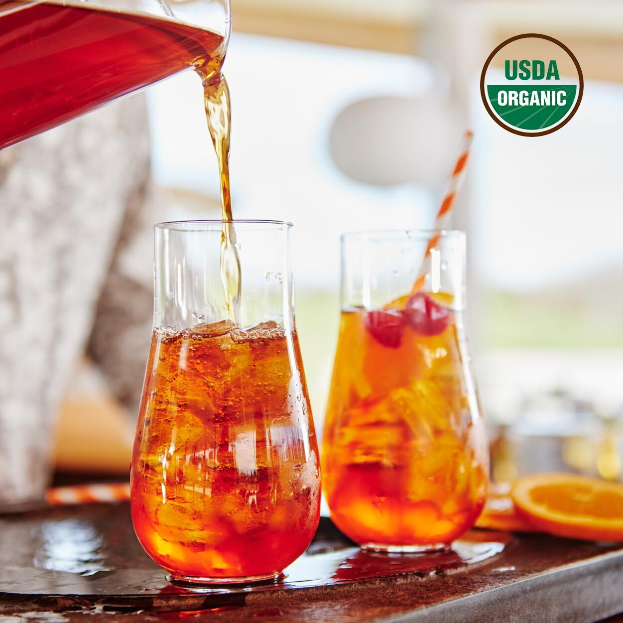 Grace Farms Rooibos Chai Organic Iced Tea (Twelve 1Qt. Brew Bags, 3 Gallons) | Refreshing And Spiced, Naturally Sweet Sugar-Free | Easy Cold Brew