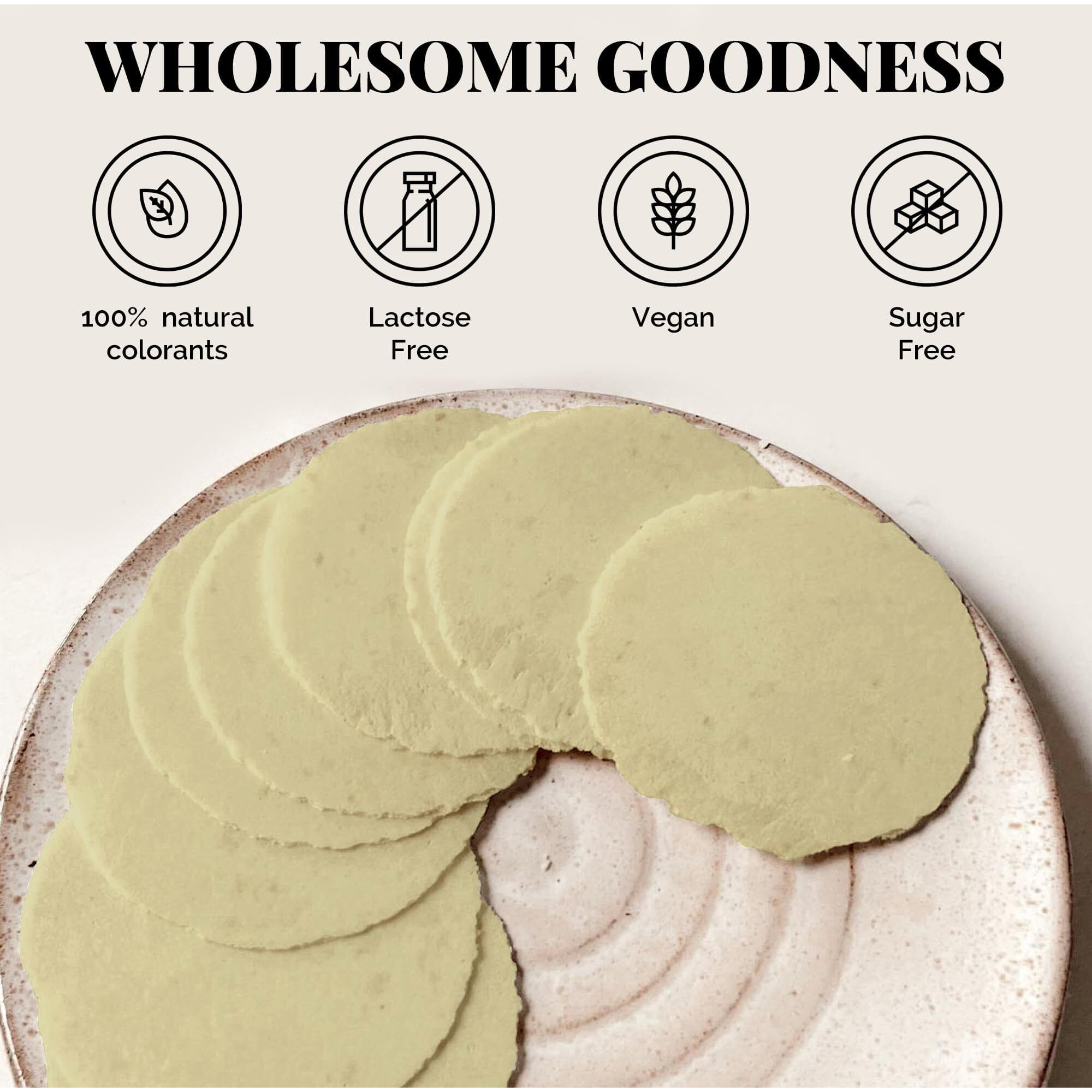 Kalan Matcha Amaranth Flour Wafer Thins, Vegan And Sugar-Free, Pack Of 3