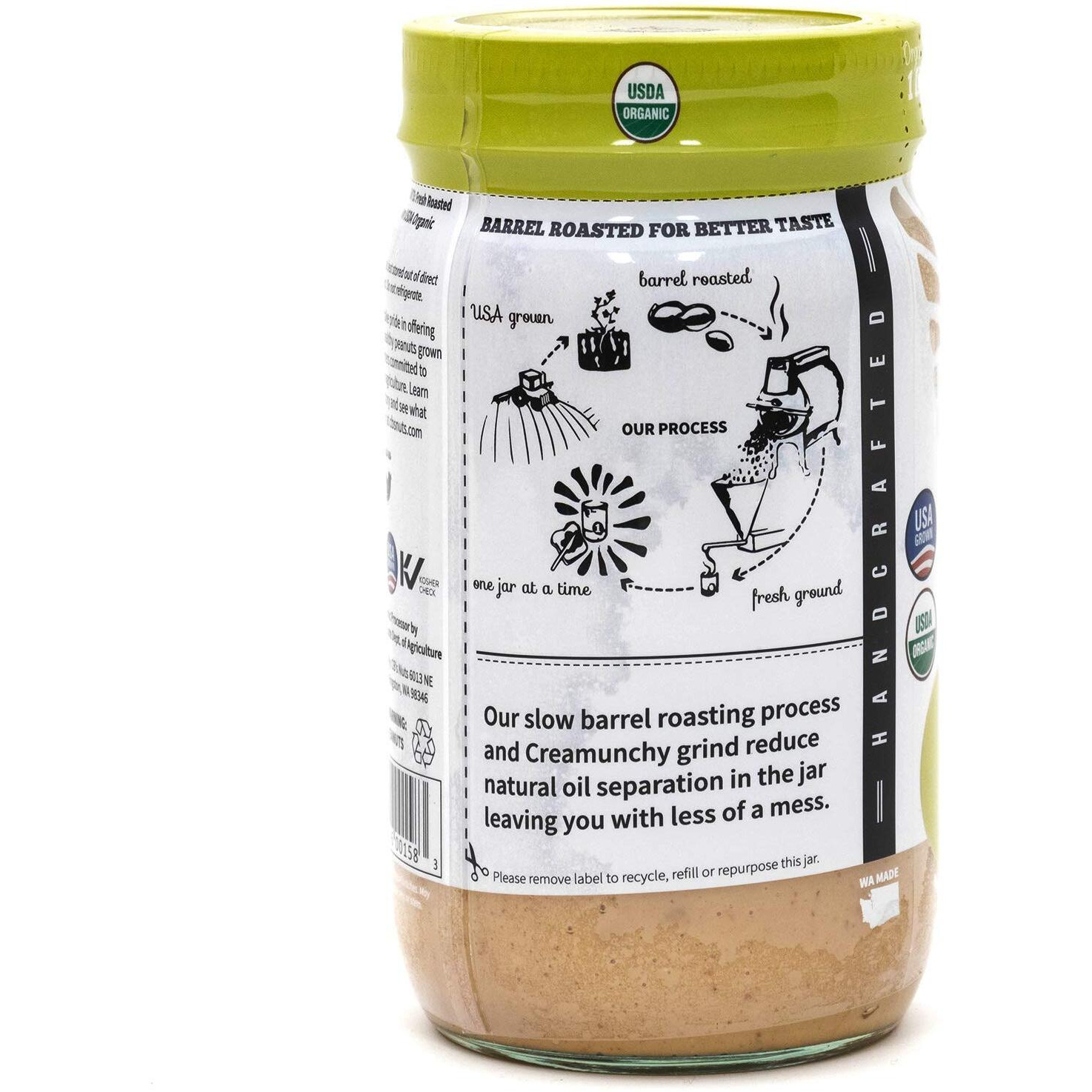 Cb's Nuts Usa Grown Organic Creamunchy 1 Ingredient Peanut Butter (1 Pack)