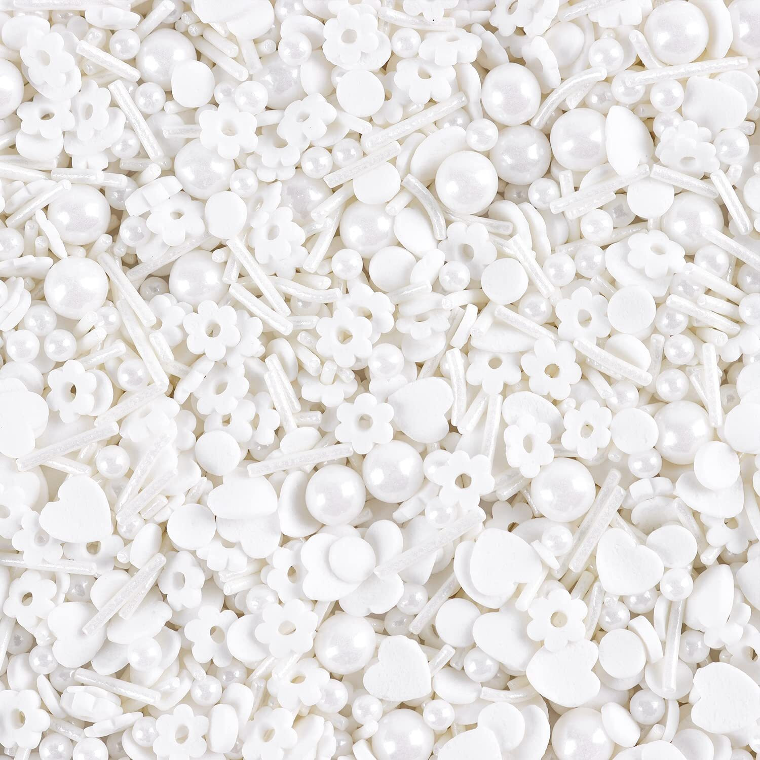 White Sprinkles For Cake Decorating 4.2 Ounce Edible Sprinkles For Cookie Decorating, Cupcake Topper, Ice Cream, Chocolate, Anniversary Parties (White Pearls)