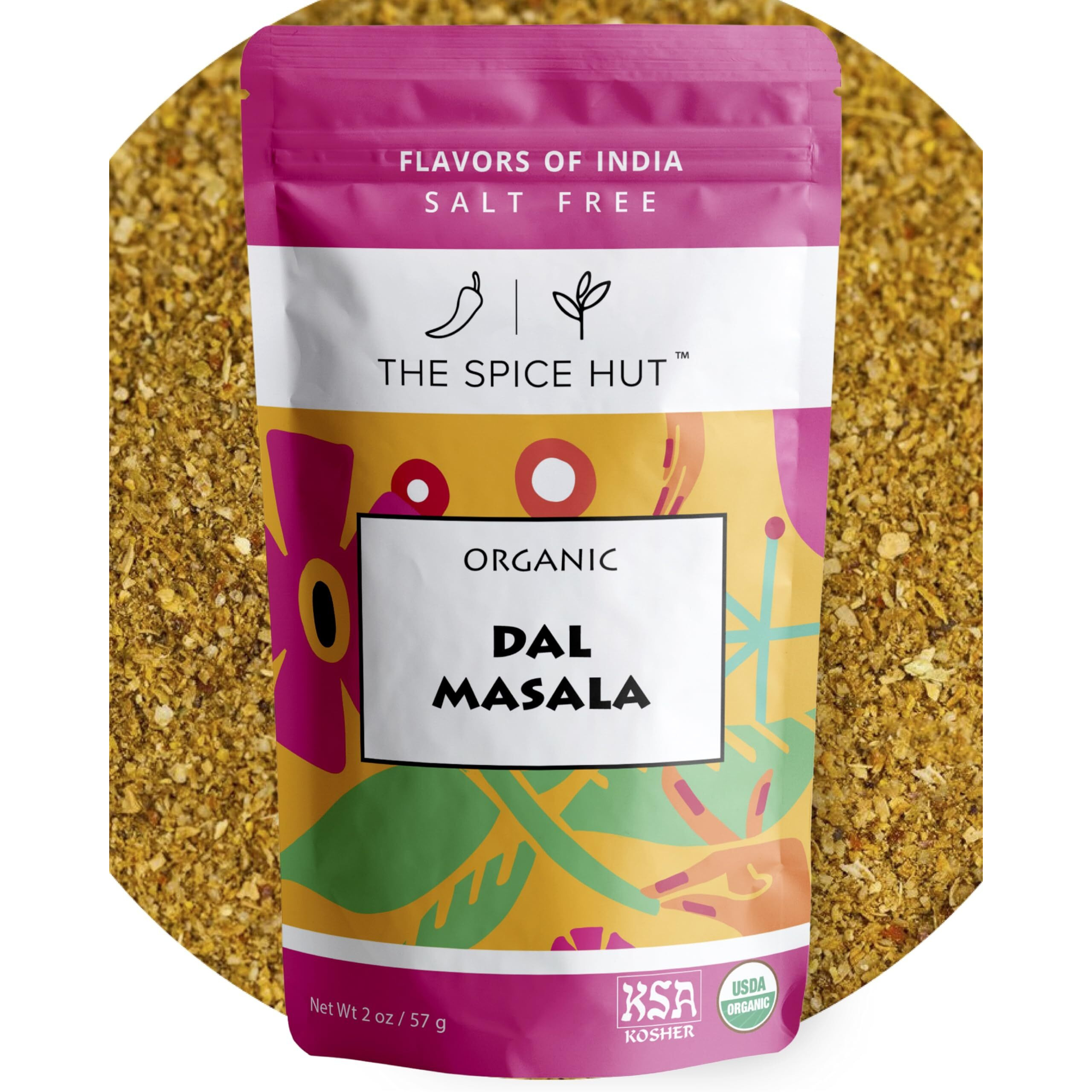The Spice Hut Organic Dal Masala Seasoning, Quick & Easy Spice Blend For Indian Cooking, 2 Oz