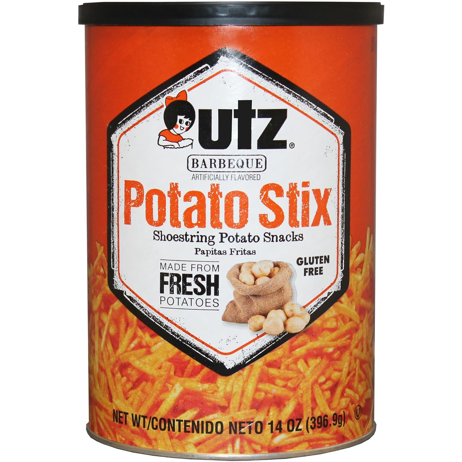 Utz Potato Stix, Bbq Flavor, 14 Oz Canister