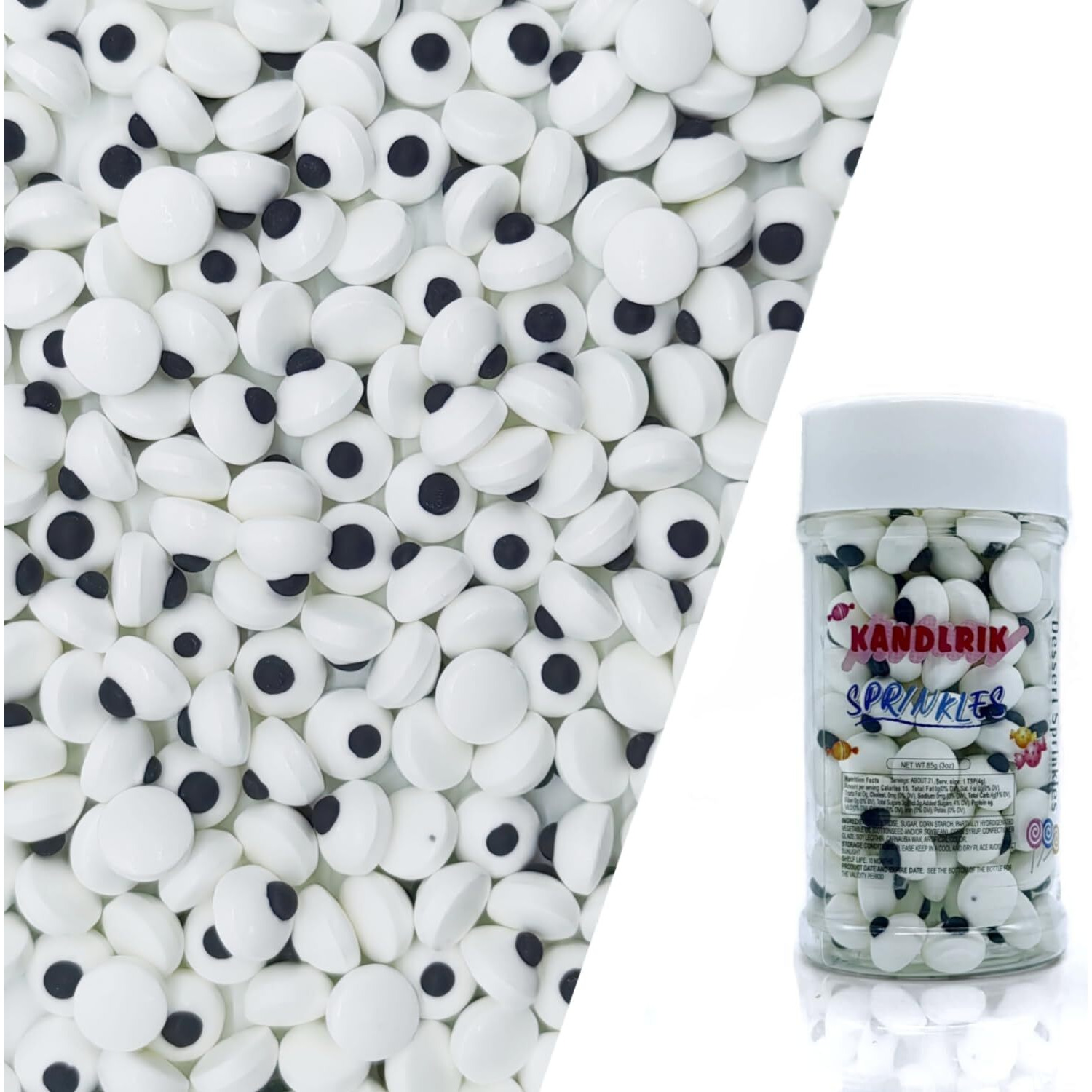 10Mm Small Candy Eyes For Decorating Edible Candy Eyes Eyeballs Halloween Sprinkles For Cake Decorations, Baking, Ice Cream, Cookies, Cupcake Topper 3Oz