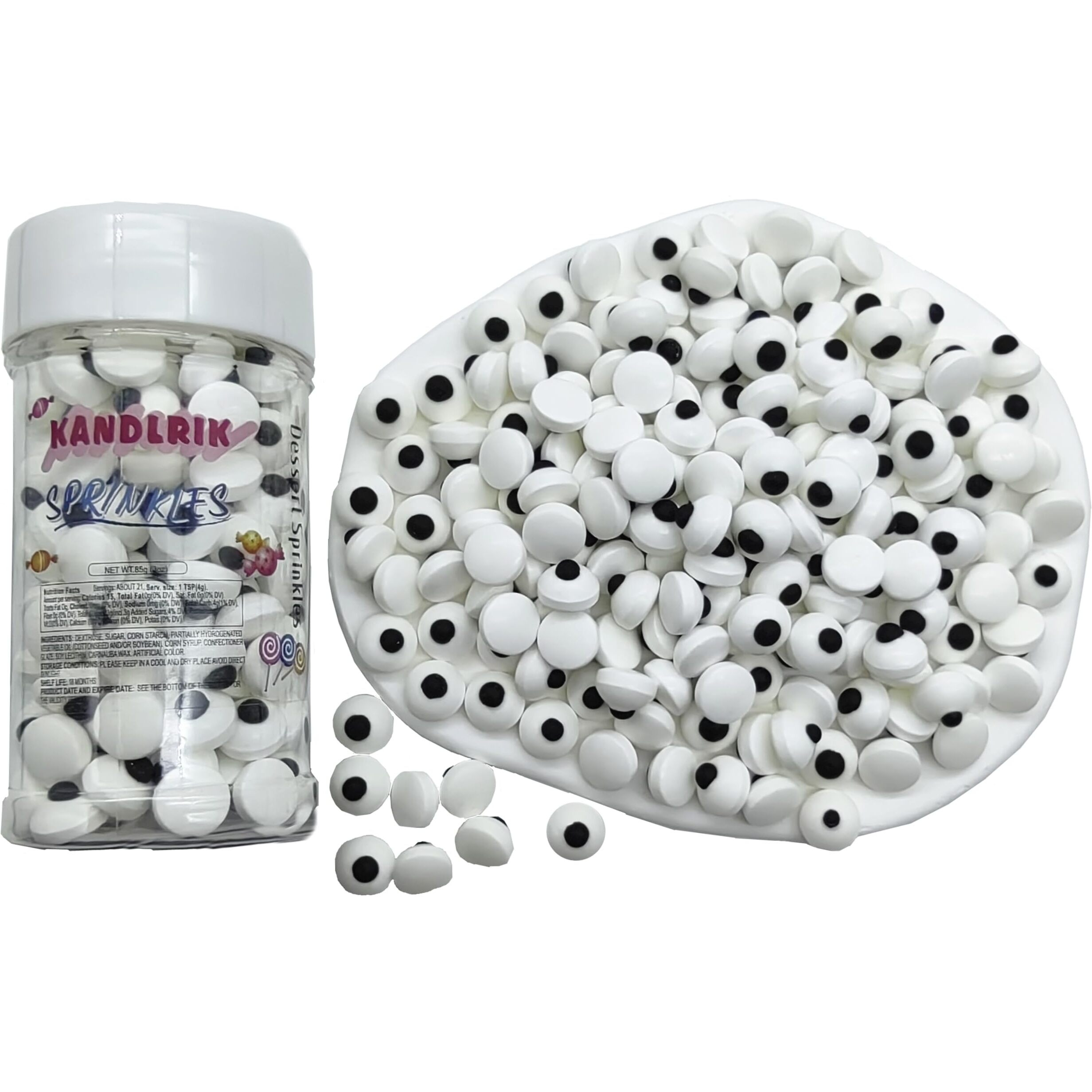 10Mm Small Candy Eyes For Decorating Edible Candy Eyes Eyeballs Halloween Sprinkles For Cake Decorations, Baking, Ice Cream, Cookies, Cupcake Topper 3Oz