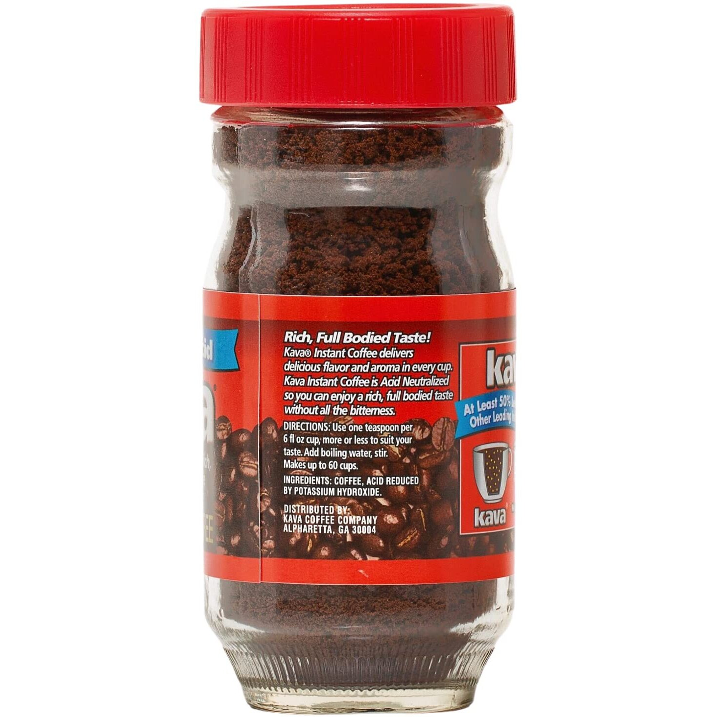 Kava Reduced Acid Instant Coffee, 4 Ounce (Pack Of 1)