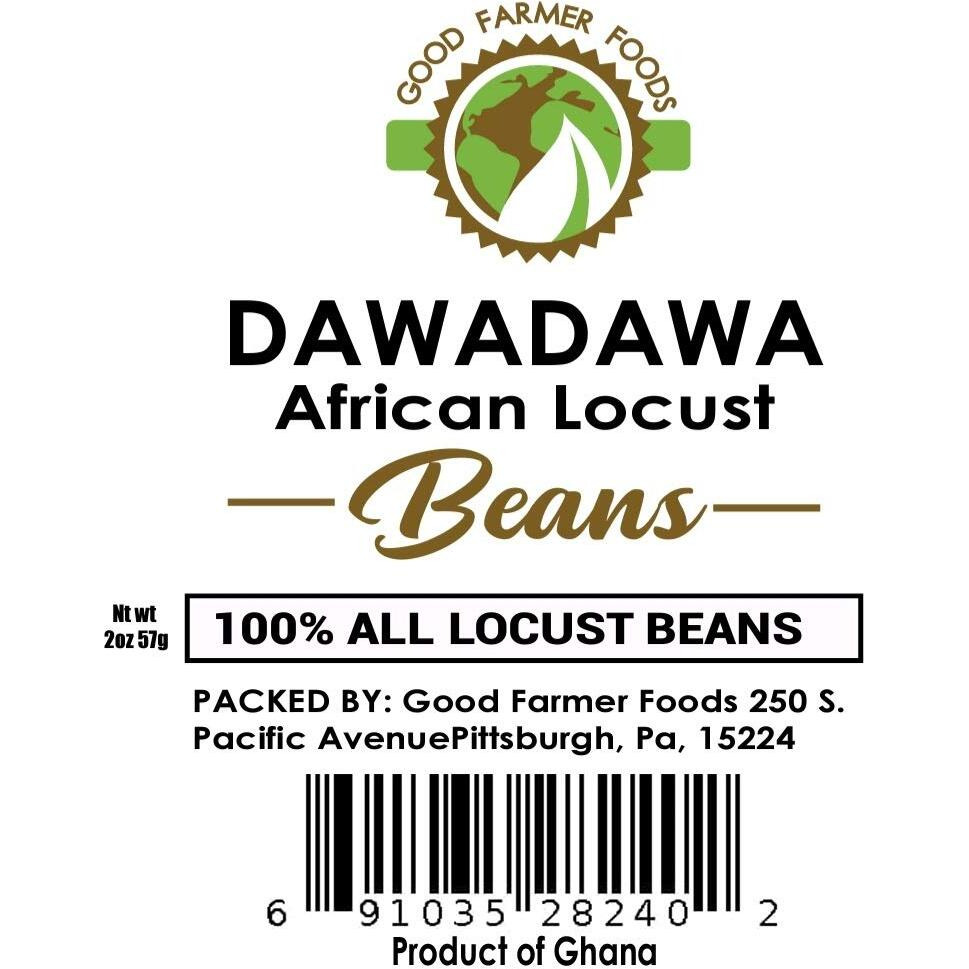 Good Farmer Foods Dawadawa African Locust Beans Dried Loose| Dawadawa | Iru | Ogiri | 2Oz