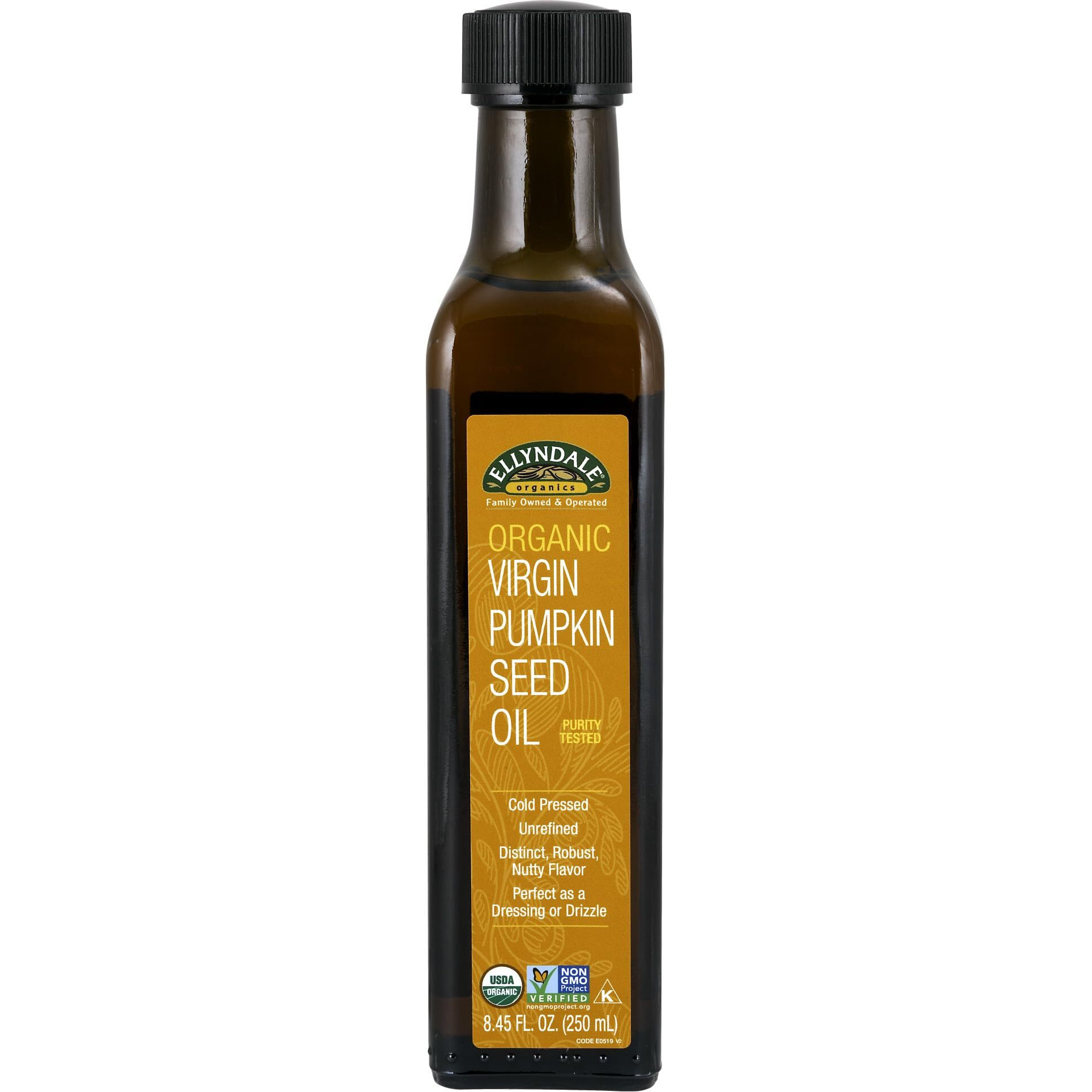 Now Foods, Organic Virgin Pumpkin Seed Oil, Cold-Pressed, Unrefined, Distinct Robust, Nutty Flavor, Certified Non-Gmo, 8.45-Ounce