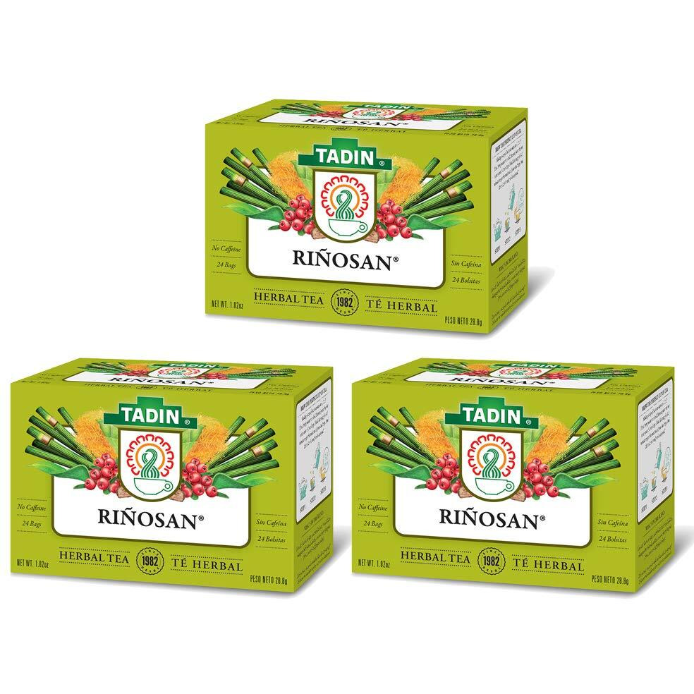 Tadin Riosan Herbal Tea Blend. Aids Gastrointestinal And Urinary Health. Caffeine Free. 24 Bags. 1.01 Oz. Pack Of 3