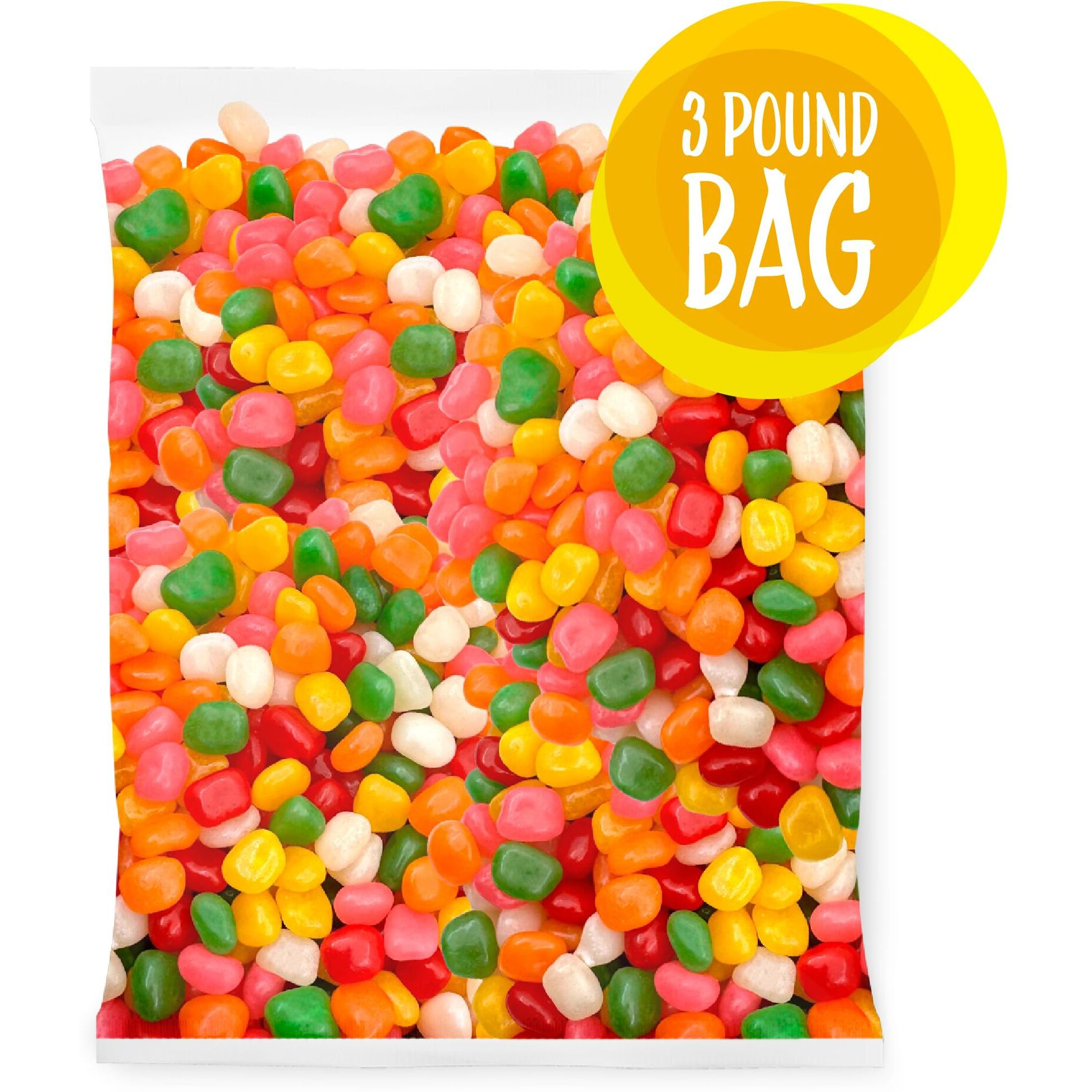 Tiny Jelly Beans, Assorted Fruit Flavored Candy, 3-Pound Bag