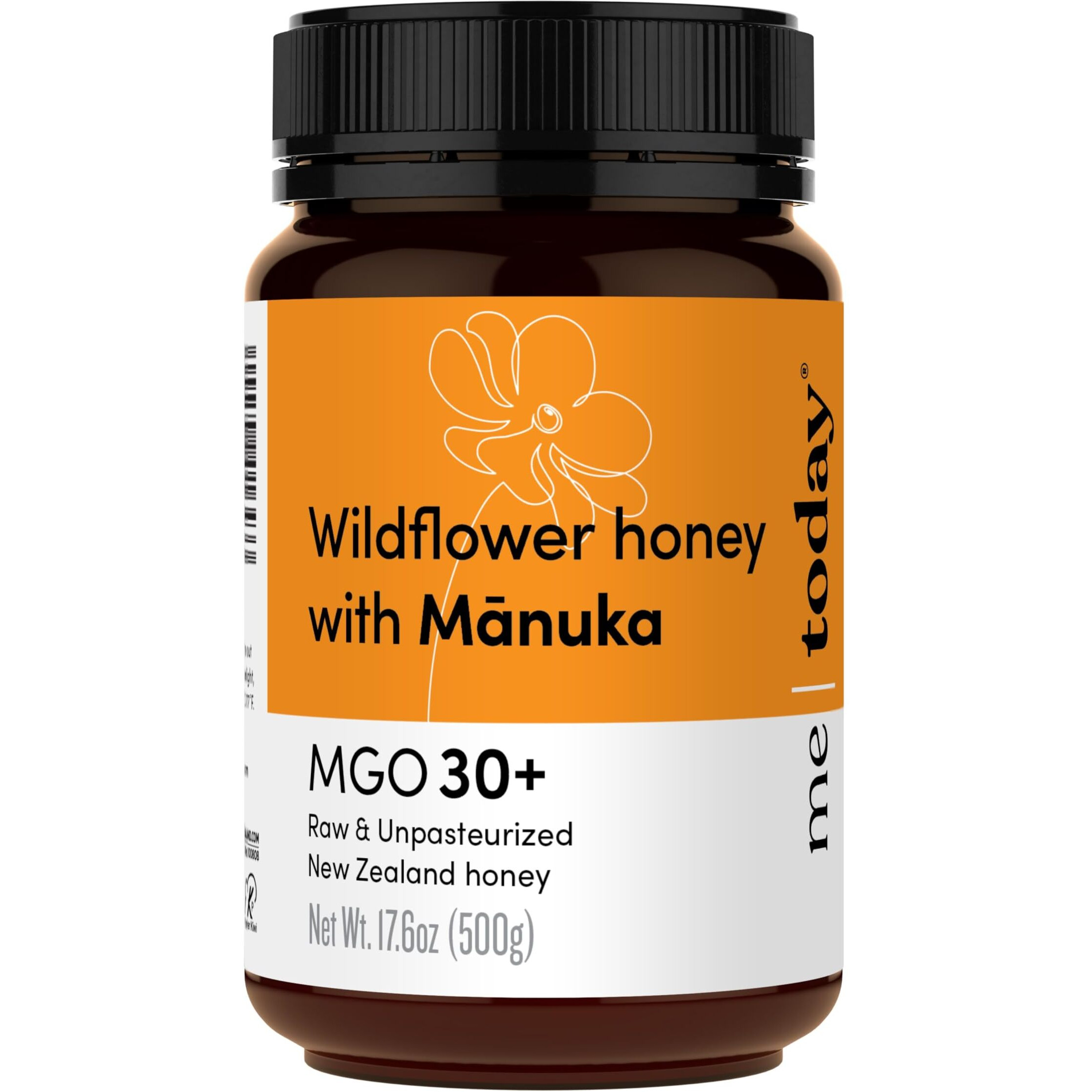 Me Today - Wildflower Honey With Manuka Mgo 30+ From New Zealand (17.6 Oz) Authentic, Raw & Unpasteurized