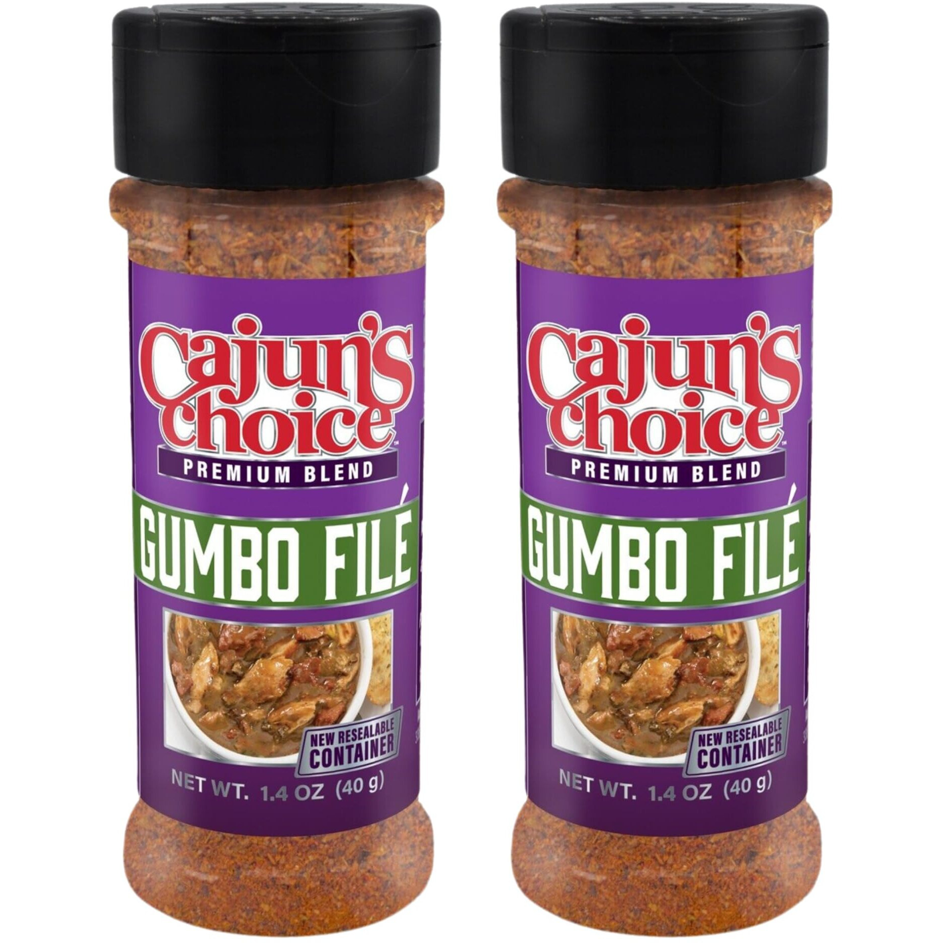 Cajun's Choice Gumbo File - Authentic Cajun Spice For Gumbo, Jambalaya, And Other Louisiana Dishes - Adds Thickening And Aromatic Flavor (Pack Of 2)