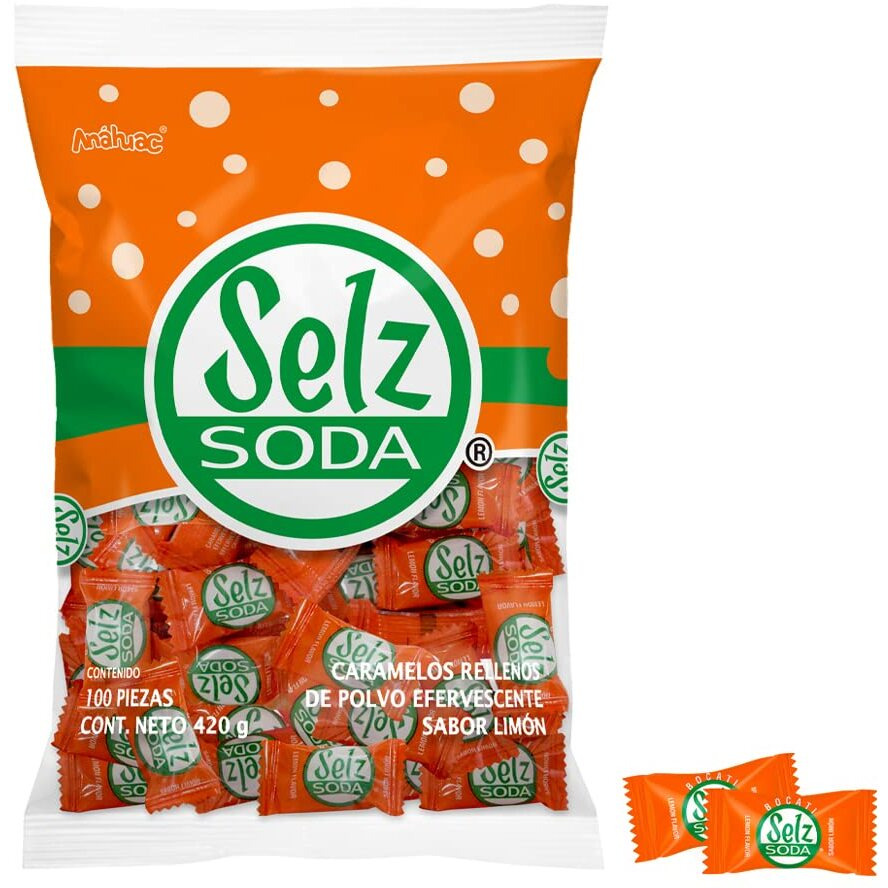 Selz Soda Lemon Powder Filled Hard Candy 14.82 Oz By Selz Soda
