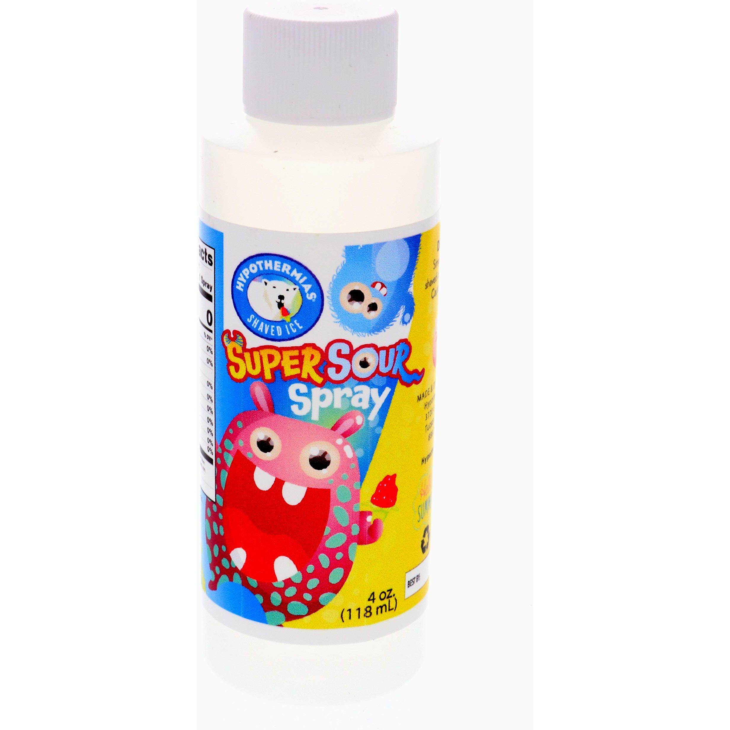 Super Sour Spray | 4 Fl Oz Sour Spray Bottles | Sour Spray Candy | Sour Spray For Kids | Slushie Sour Spray
