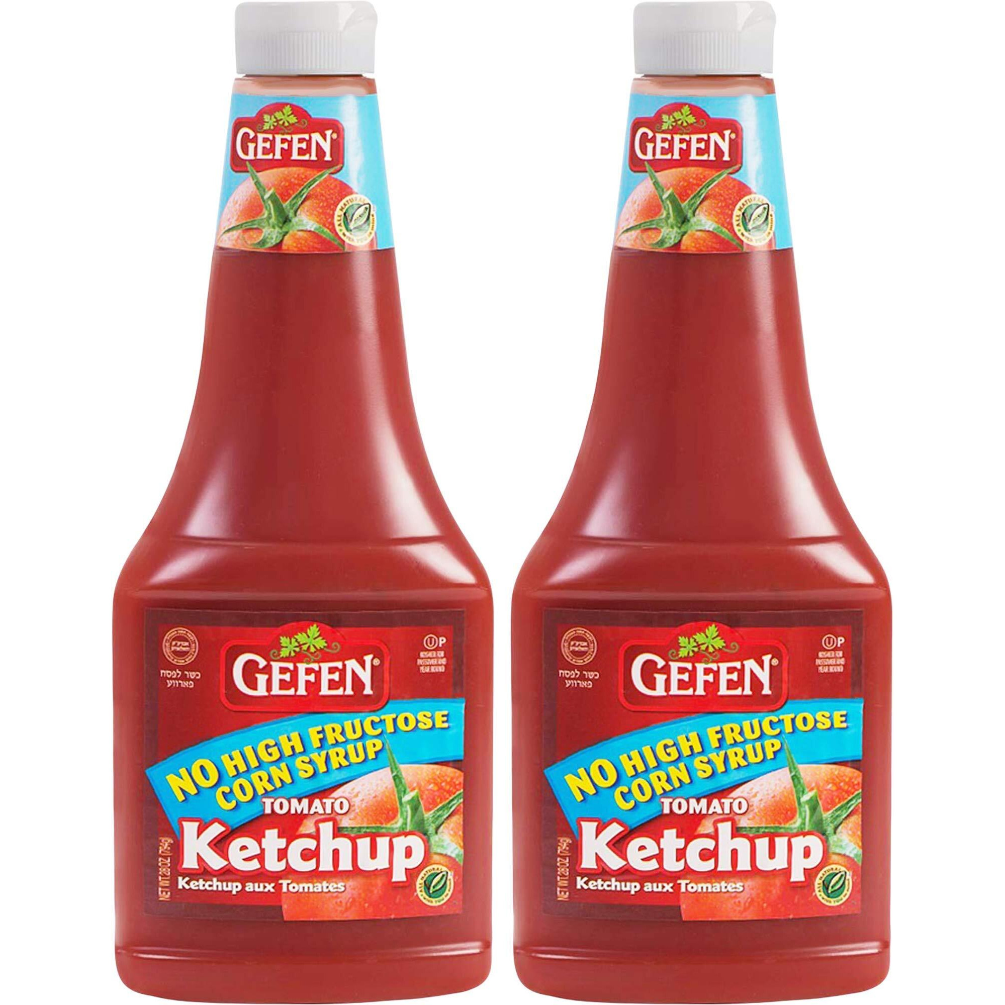Gefen Fat Free Tomato Ketchup 28Oz (2 Pack) All Natural | No High Fructose Corn Syrup | No Vinegar | Kosher For Passover