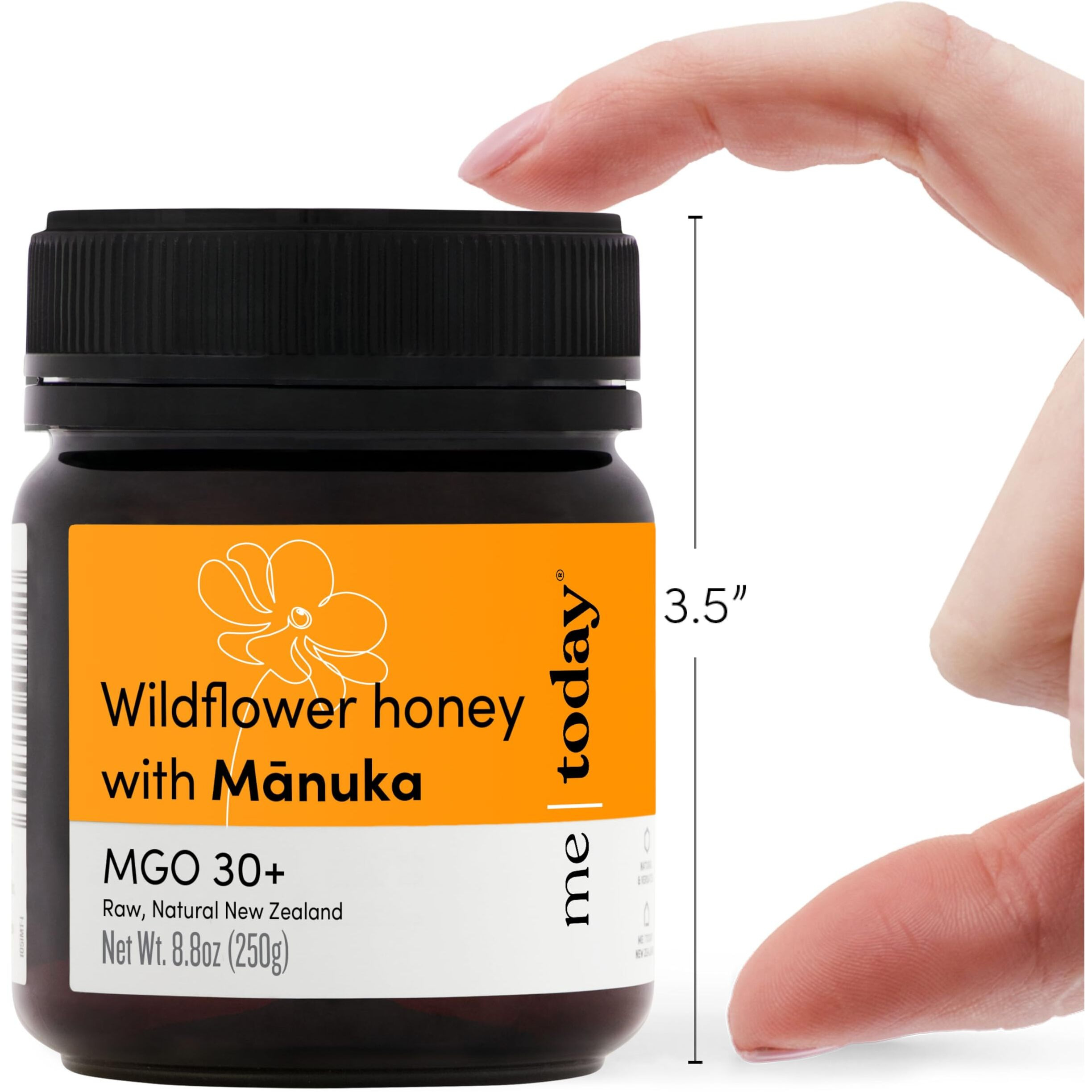 Me Today - Wildflower Honey With Manuka Mgo 30+ From New Zealand (8.8 Oz) Authentic, Raw & Unpasteurized