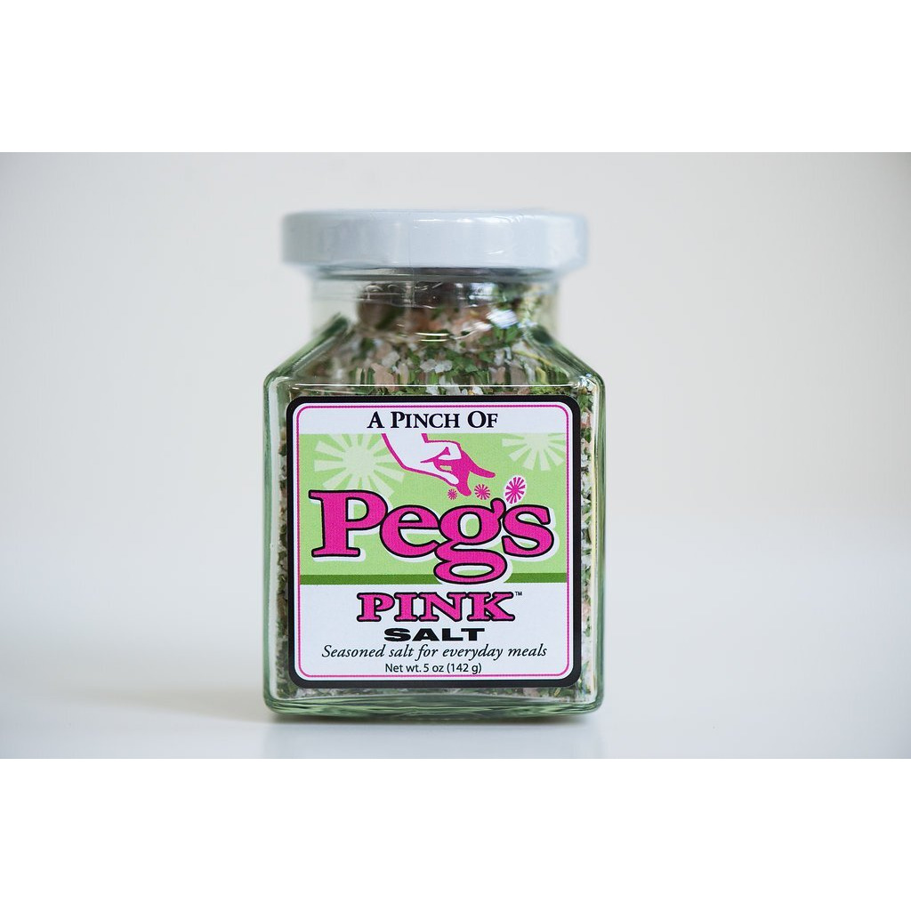 Peg's Pink Salt Seasoned Salt - Gourmet Seasoning - All Purpose For Cooking - Salt With Herbs And Spices (6 Oz)