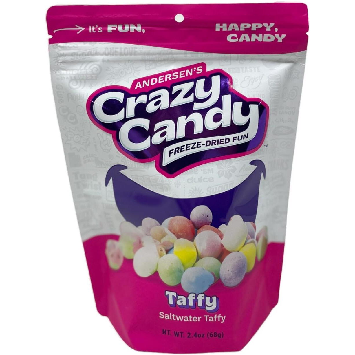 Andersen's Crazy Candy Freeze Dried Candy - Freeze Dried Taffy, 2.4 Ounces