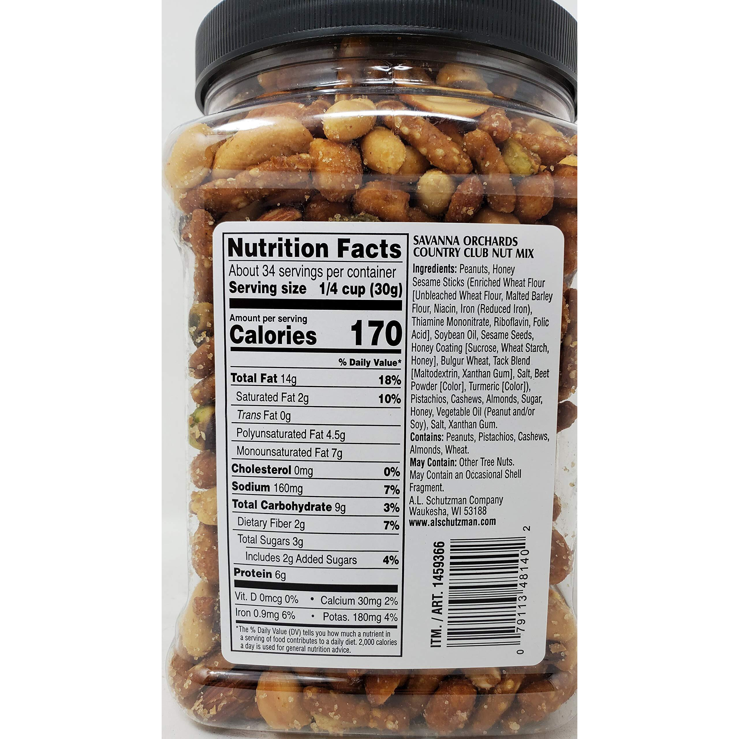 Savanna Orchards Country Club Nut Mix 36Oz (2.25Lbs)