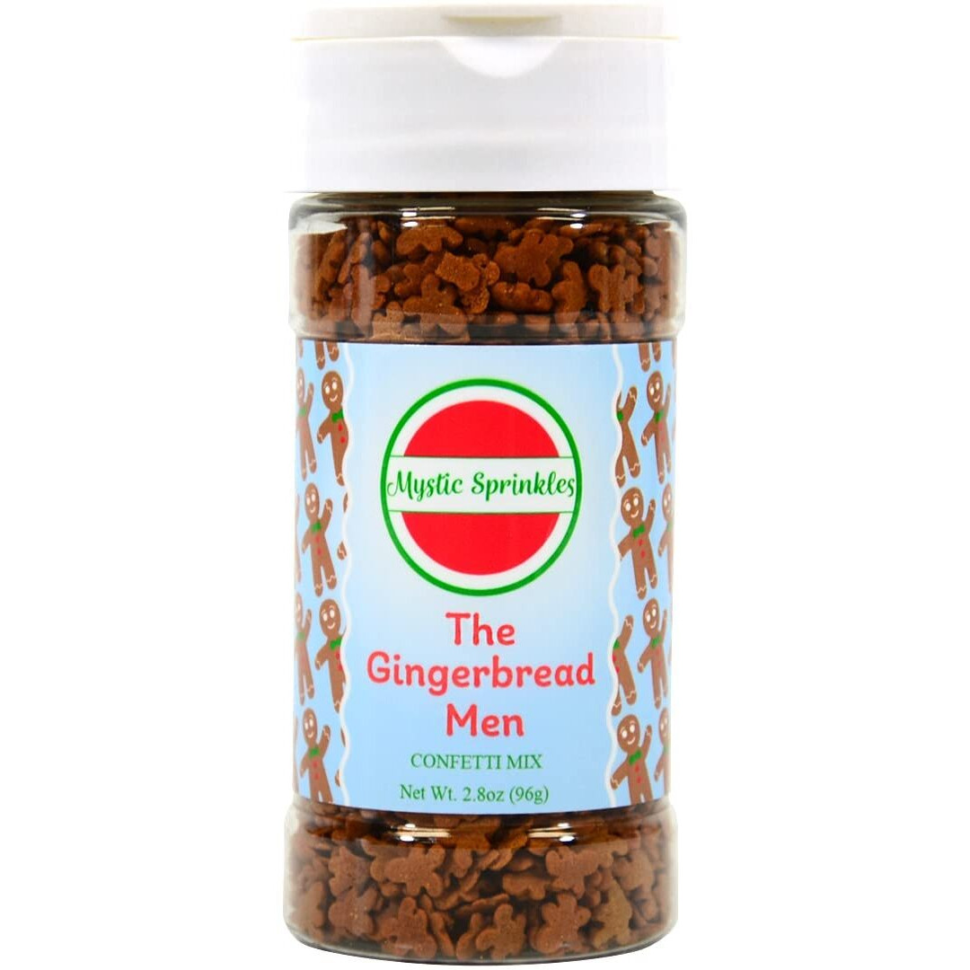 Mystic Sprinkles Christmas Holiday Confetti Sprinkle Mixes (The Gingerbread Men 2.8Oz)