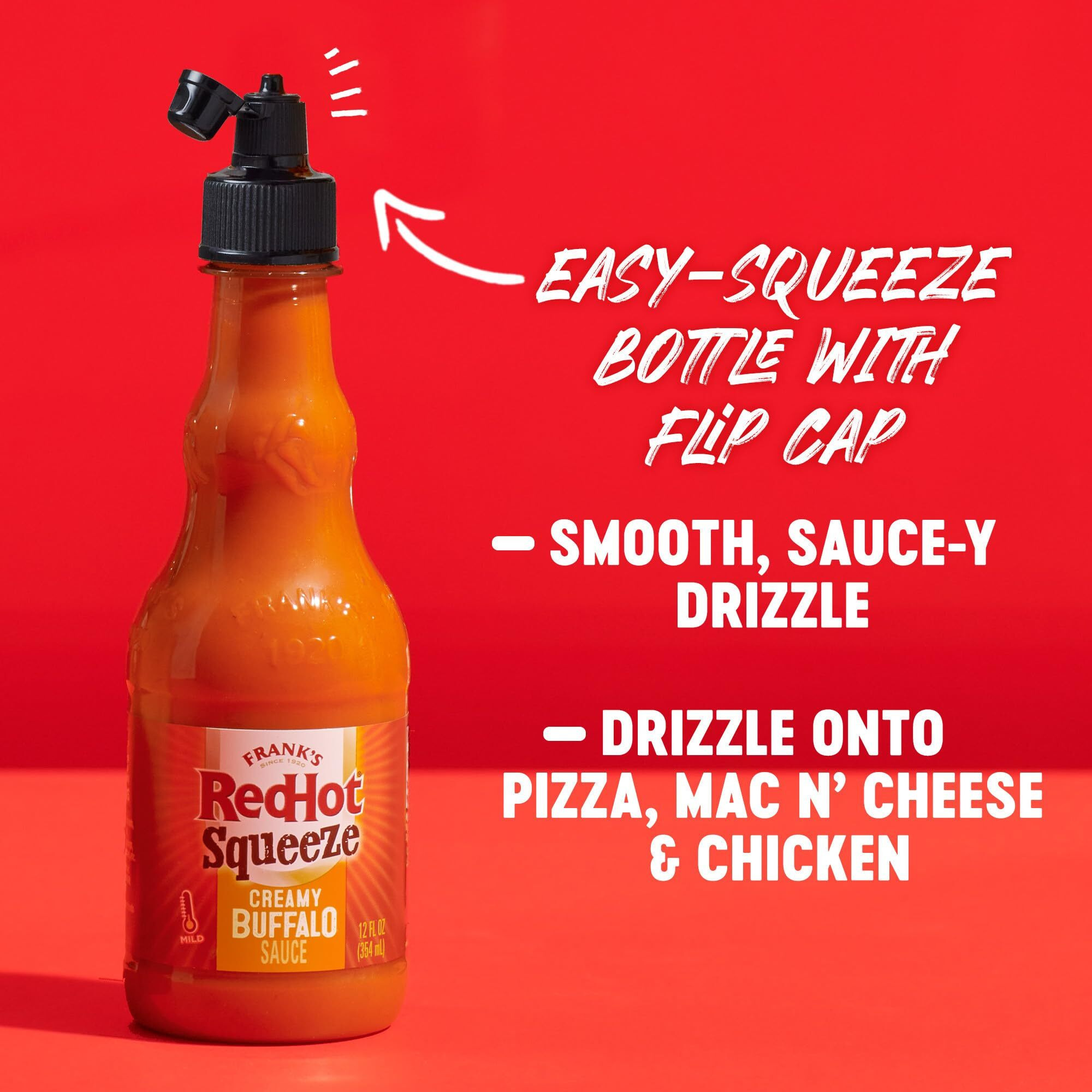 Frank's Redhot Squeeze Creamy Buffalo Sauce, 12 Fl Oz (Pack Of 6)