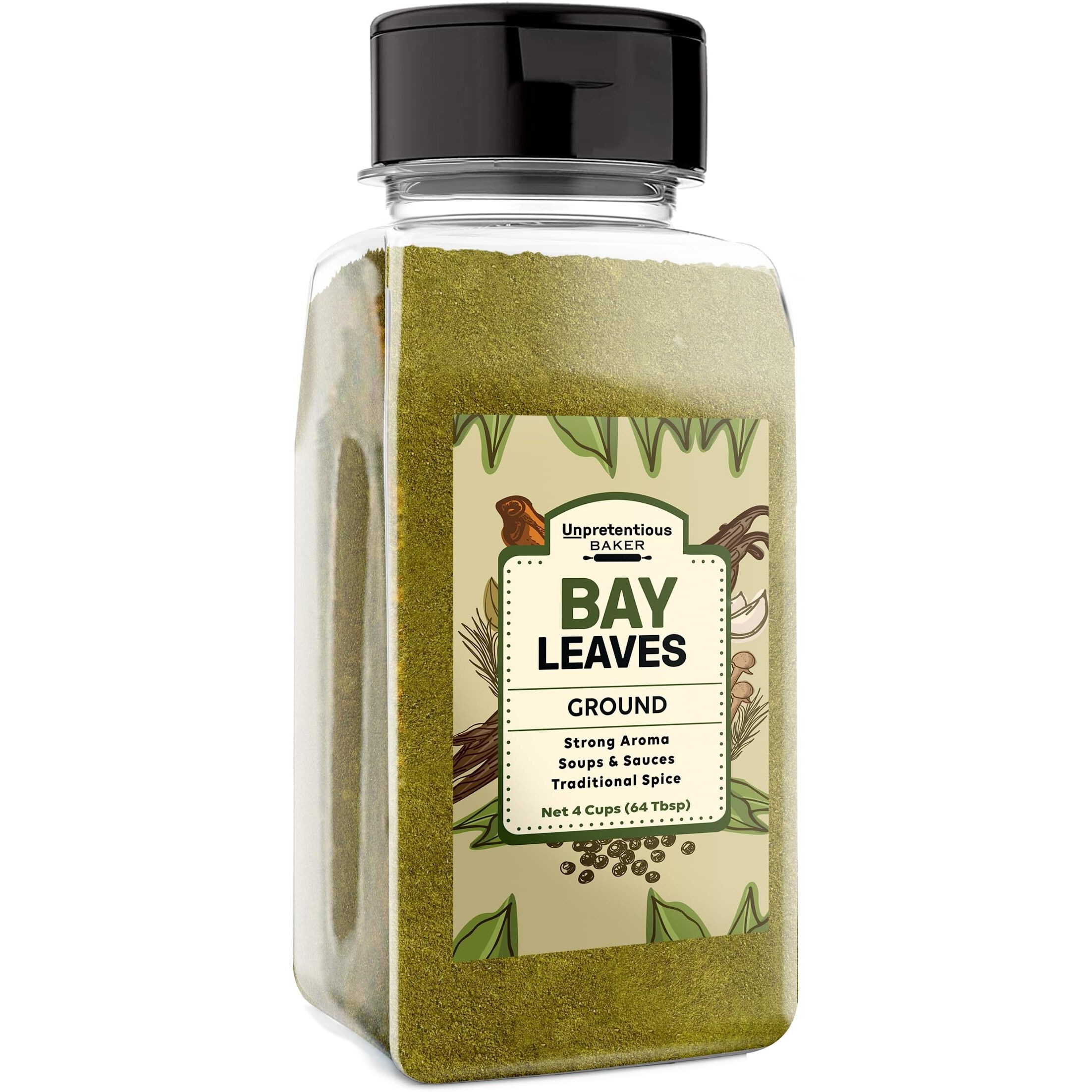 Unpretentious Ground Bay Leaves, 4 Cups, Non Gmo, Kitchen Spice, Strong Aroma