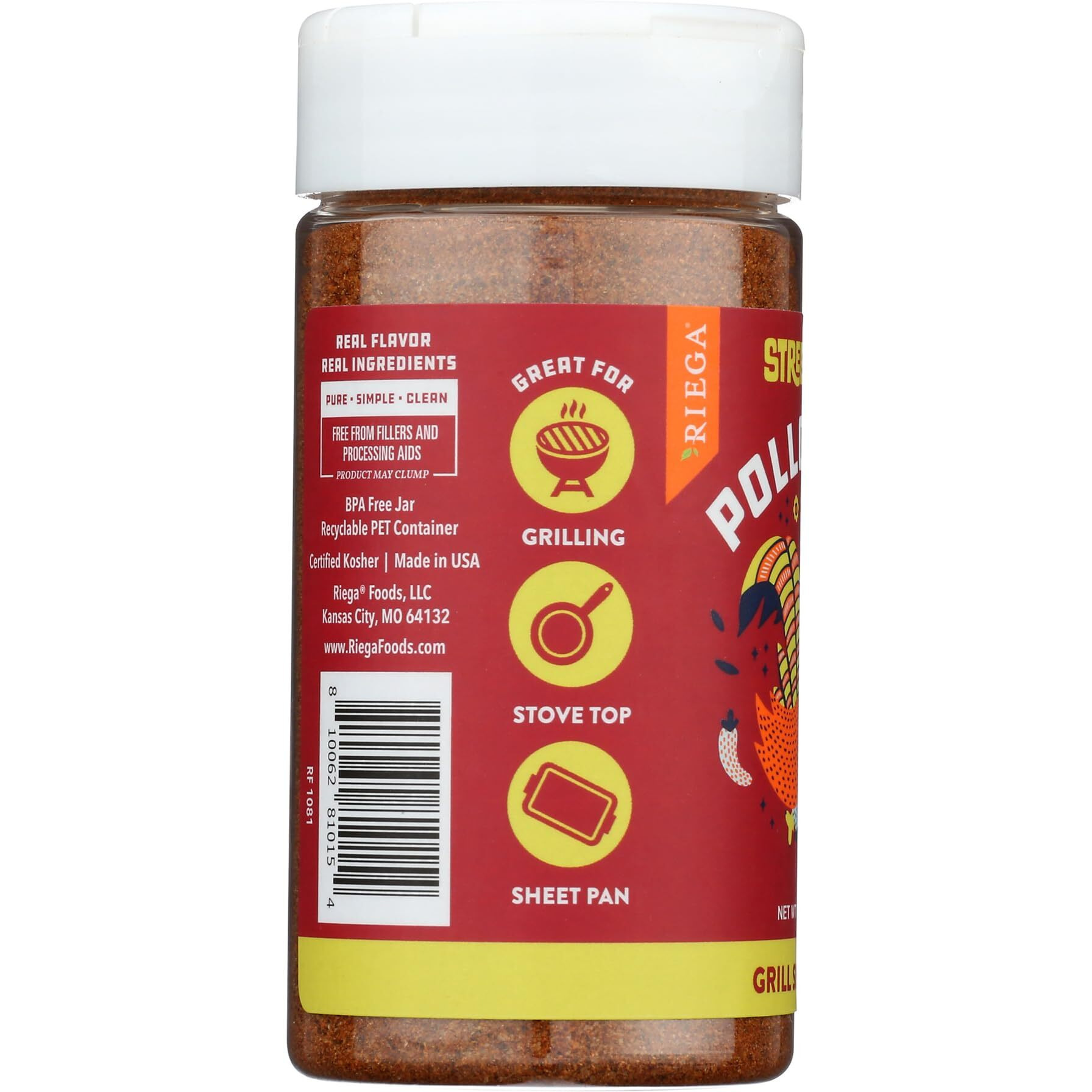 Riega Street Taco Grill Seasoning, Pollo Rojo, 6.25 Oz (Pack Of 1)