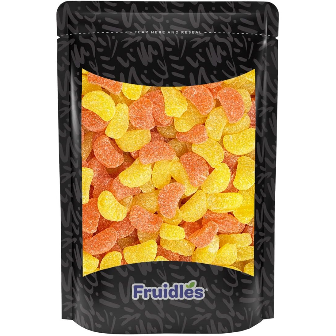 Orange And Lemon Citrus Gummi Slices Candy, Delicious Sugar Coated Fruit Flavors Gummies (Half-Pound)