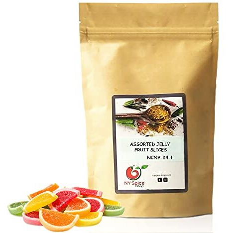 Ny Spice Shop Jelly Fruit Candy - 1 Pound Fruit Slices Candy - Assorted Fruit Gummies - Fruit Snacks For Candies Lovers