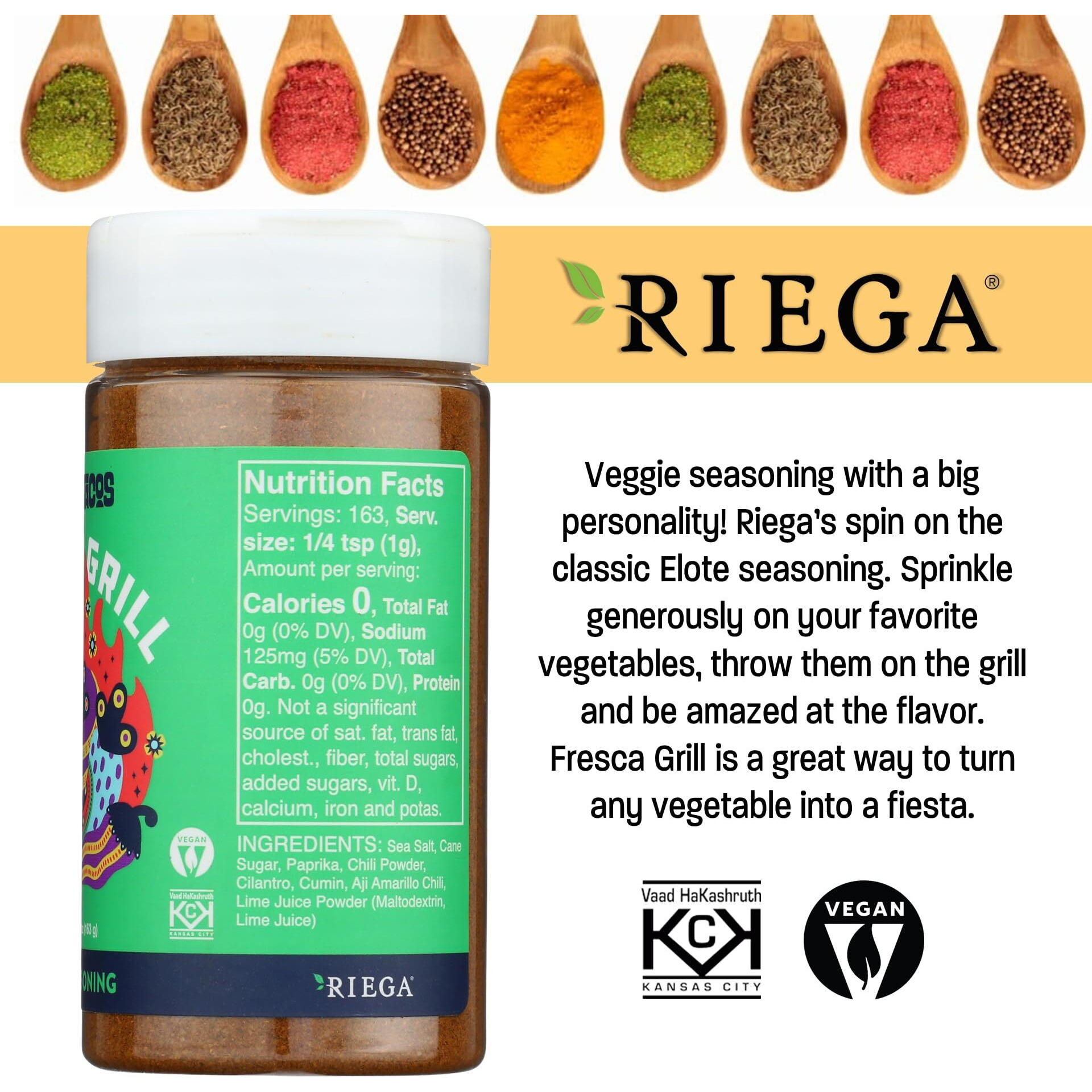 Riega Street Taco Grill Seasoning, Fresca Grill, 5.95 Oz (Pack Of 1)