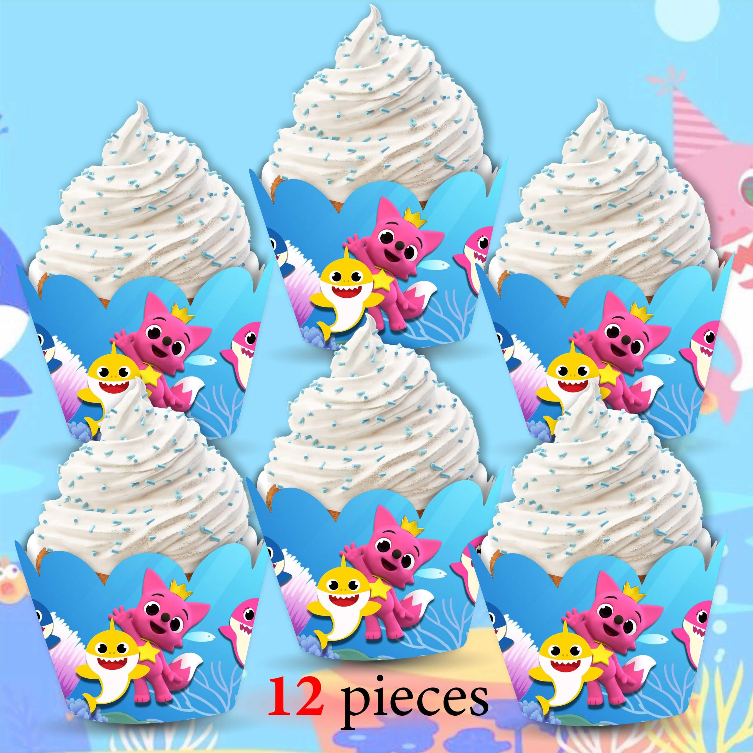 Seyal Bby Shark Cupcake Wrapper